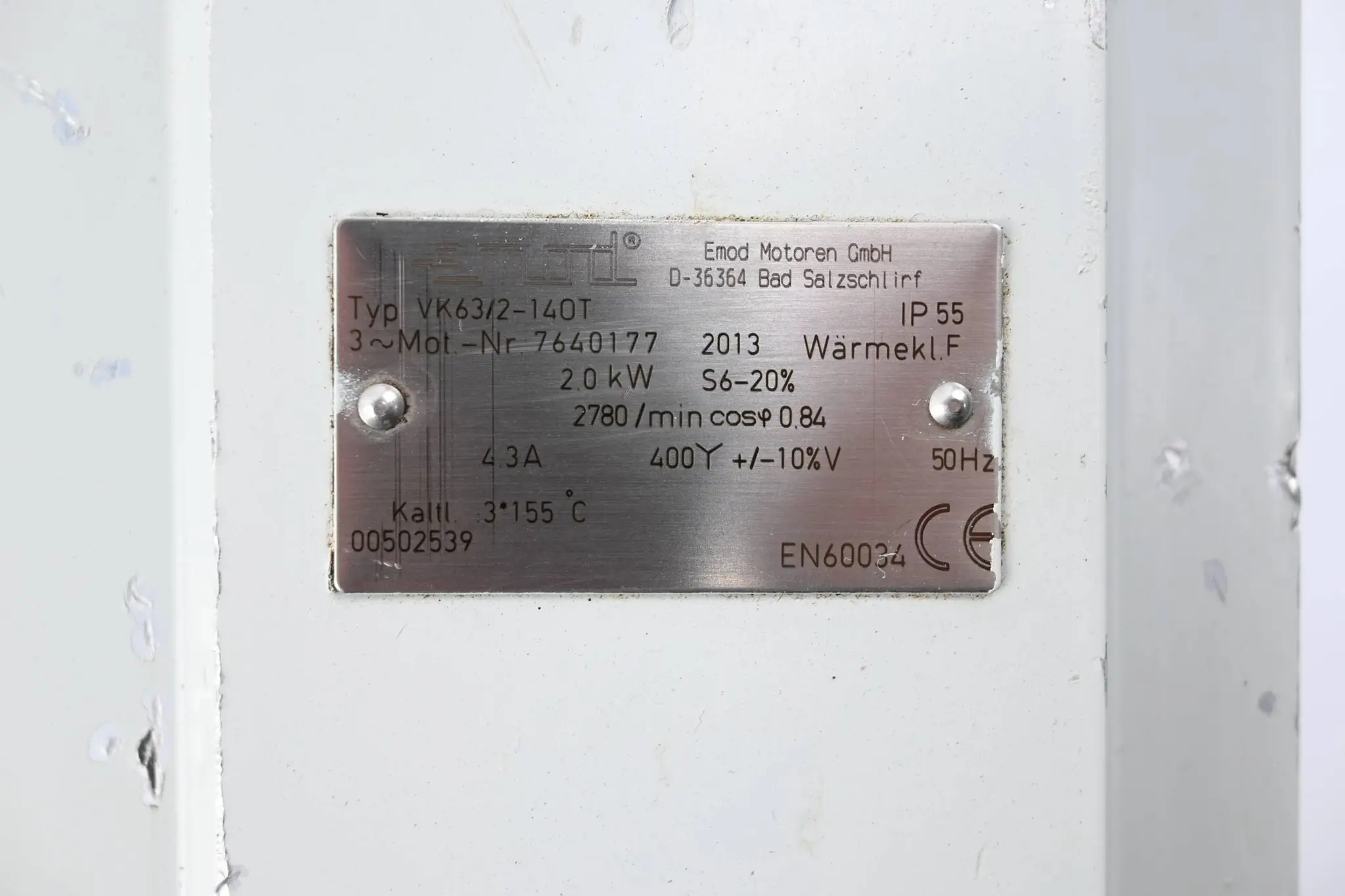 Produktfoto 1 von Emod 3~ Motor VK63/2-140T inkl. BKF 3 ( 01.279.00 ) + Bohrer