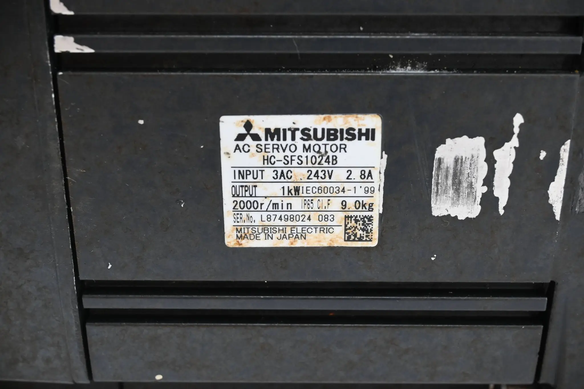 Produktfoto 1 von Mitsubishi AC Servo Motor HC-SFS1024B inkl. Alpha Getriebe LP 120-M02-15-111-000