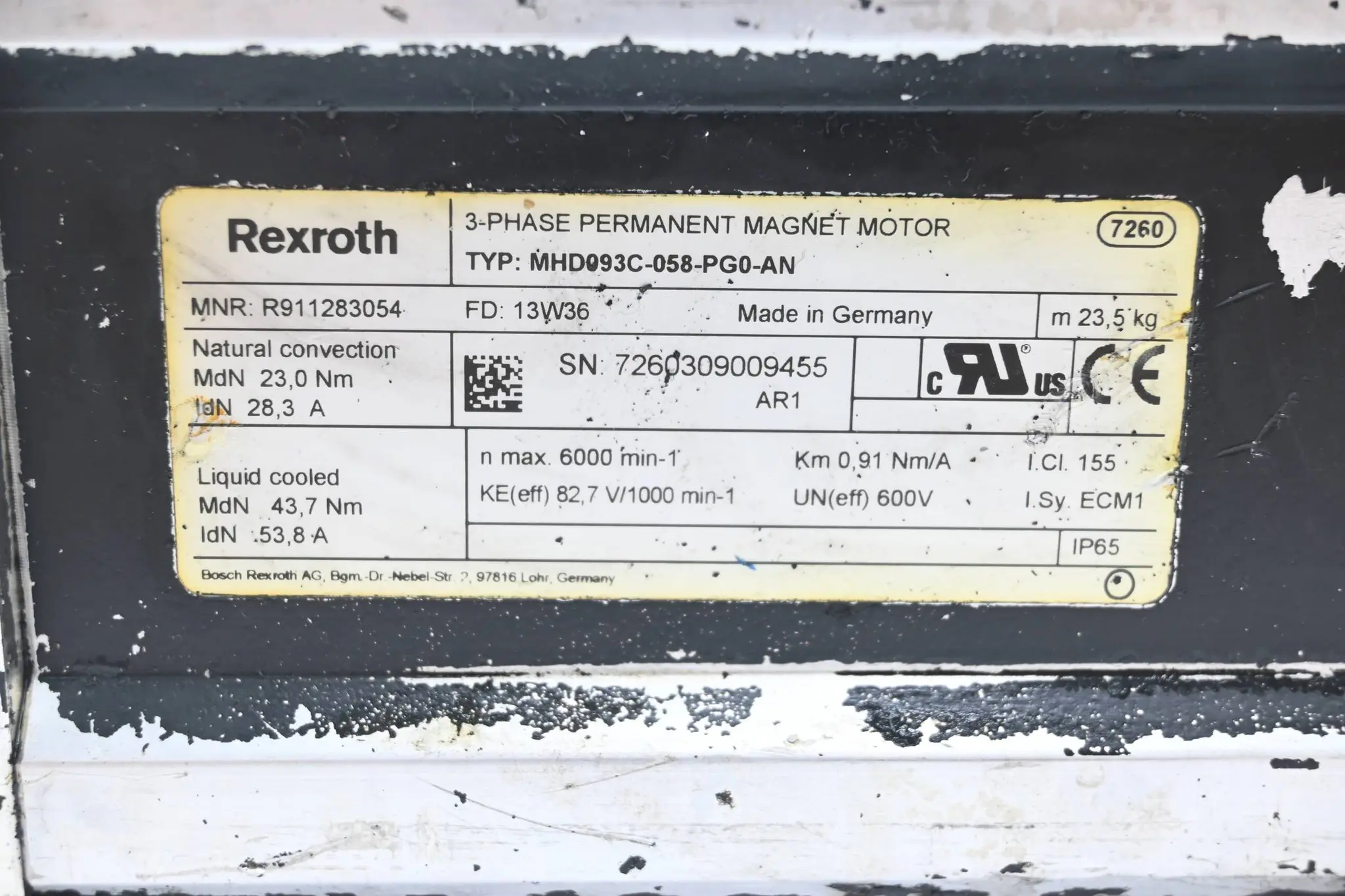 Produktfoto 1 von Rexroth Servomotor MHD093C-058-PG0-AN ( R911283054 ) inkl. KTR Rotex GS28CK6195