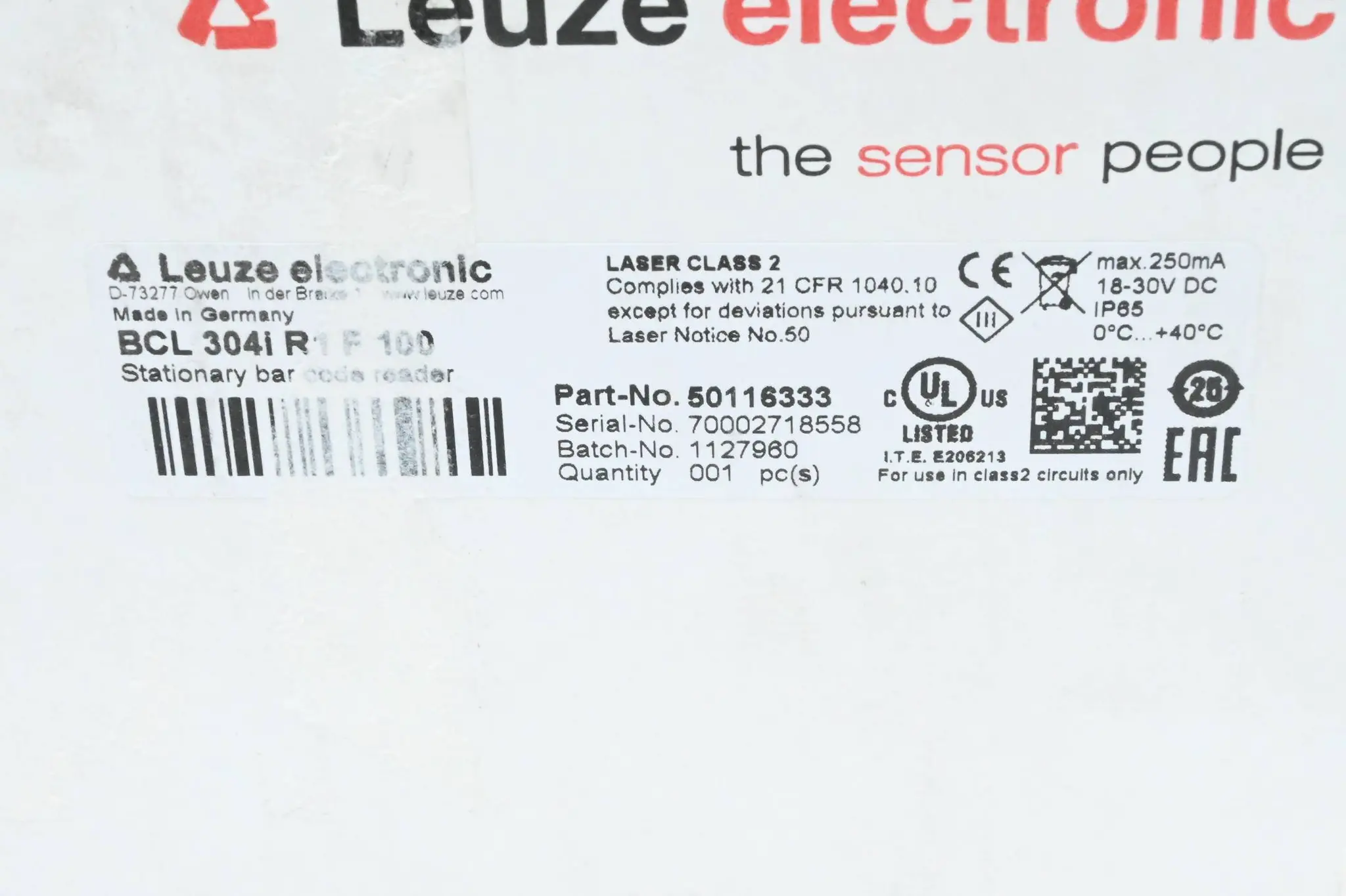 Produktfoto 1 von Leuze Electronic Stationärer Barcodeleser BCL 304i R1 F 100 ( 50116333 )