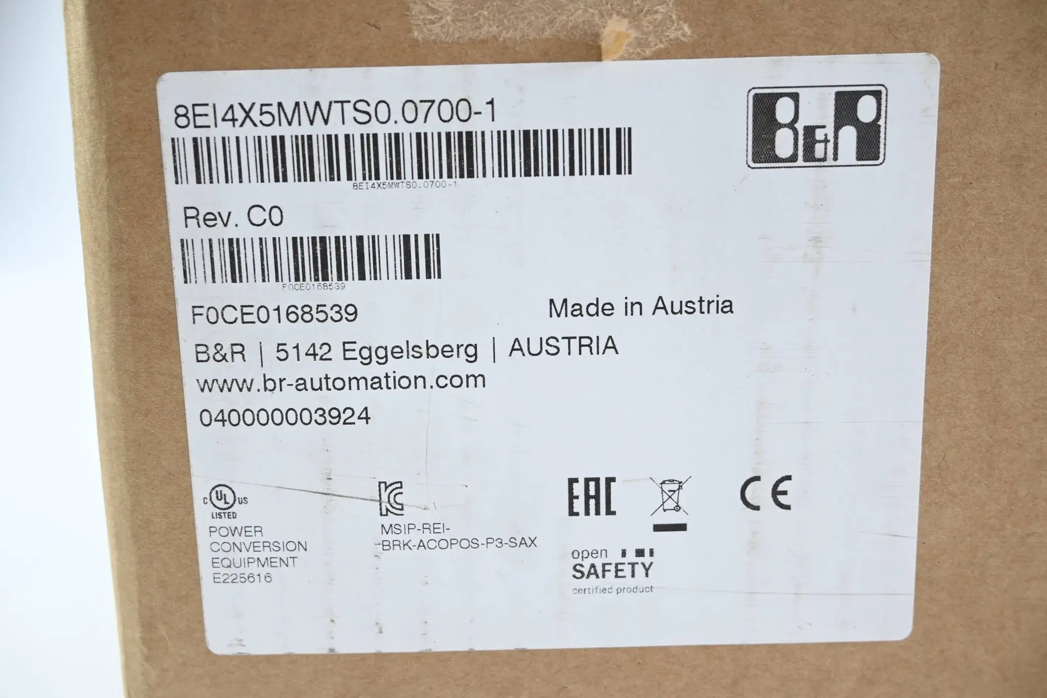 Produktfoto 1 von B&R Automation Acopos P3 Servoverstärker 8EI4X5MWTS0.0700-1 Rev. C0