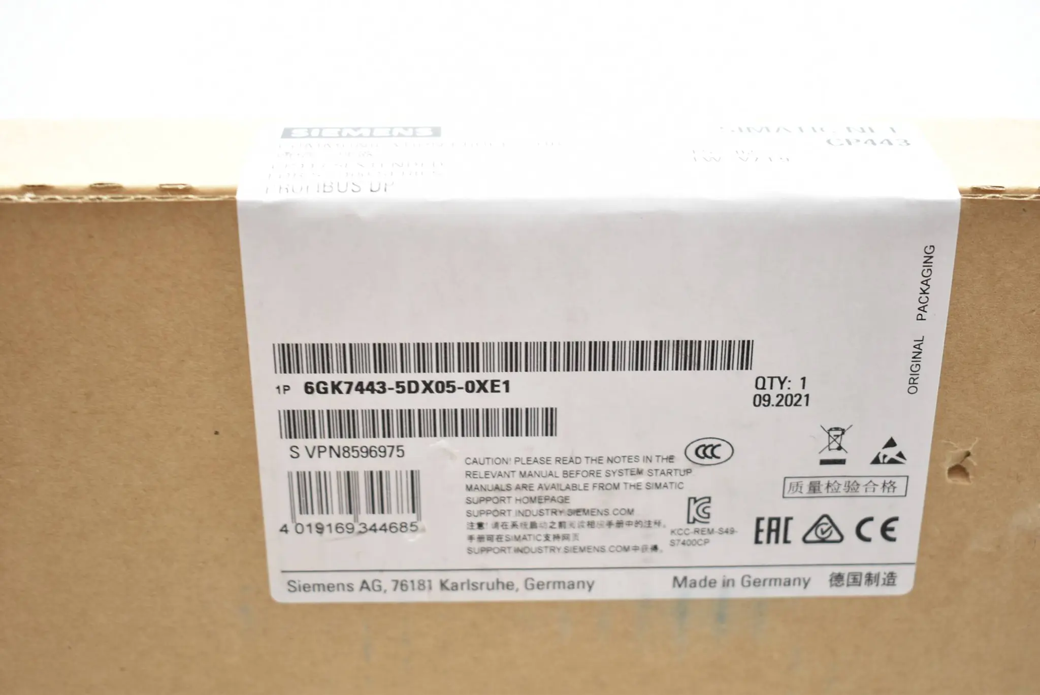 Produktfoto 1 von Siemens simatic NET CP443-5 6GK7443-5DX05-0XE1 ( 6GK7 443-5DX05-0XE1 ) E.02