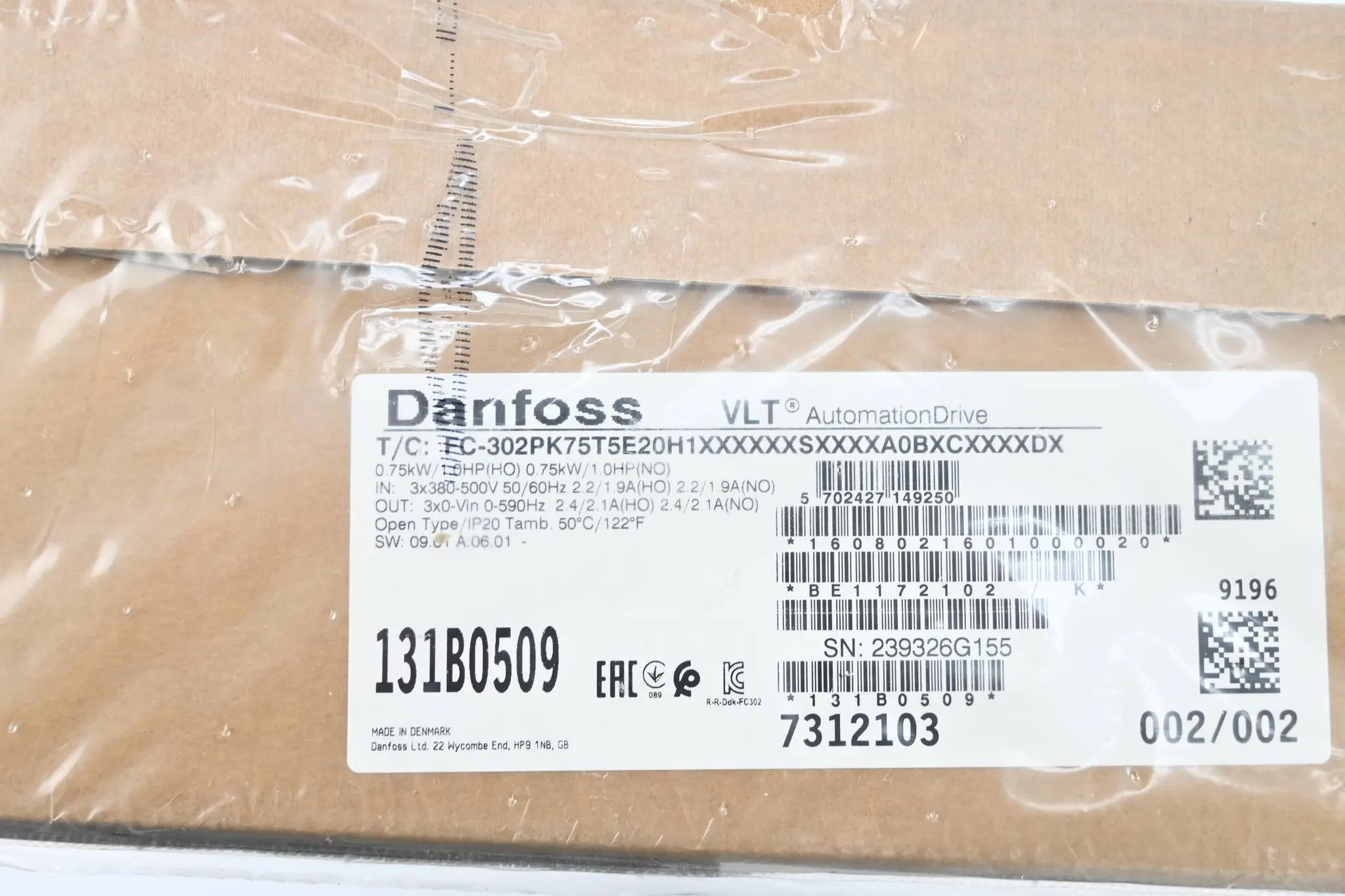 Produktfoto 1 von Danfoss VLTAutomationDrive FC-302PK75T5E20H1XXXXXXSXXXXA0BXCXXXXDX ( 131B05509 )