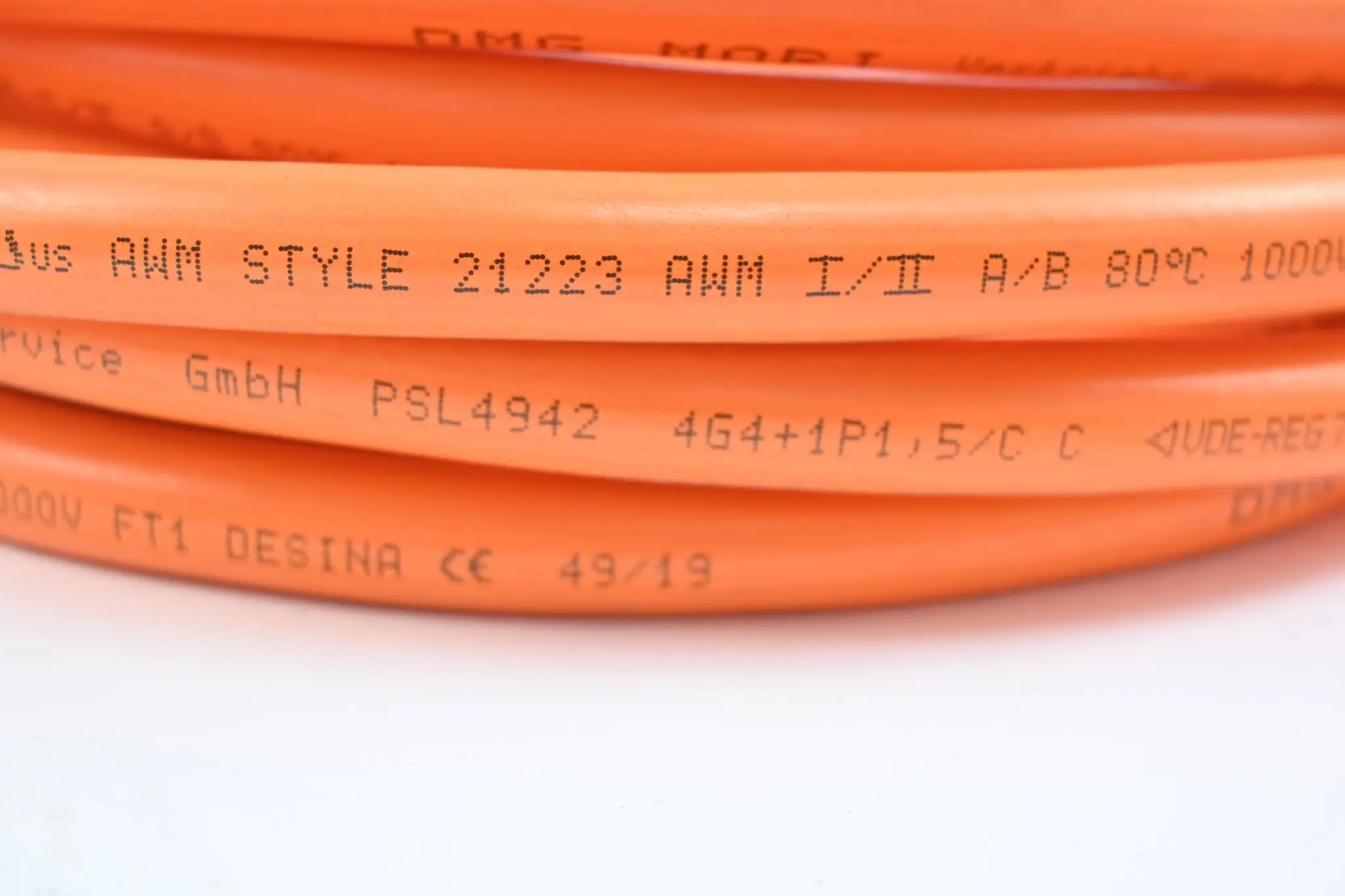 Produktfoto 1 von DMG Mori Anschlusskabel PSL4942 ( 4G4+1P1,5/C C ) AWM Style 21223