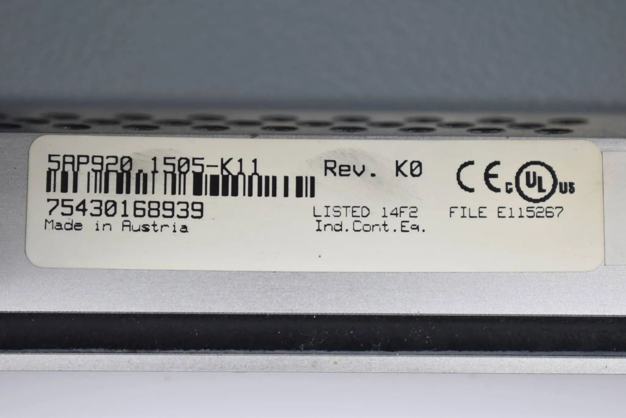 Produktfoto 1 von B&R Schenck automation Panel 5AP920.1505-K11 Rev. K0