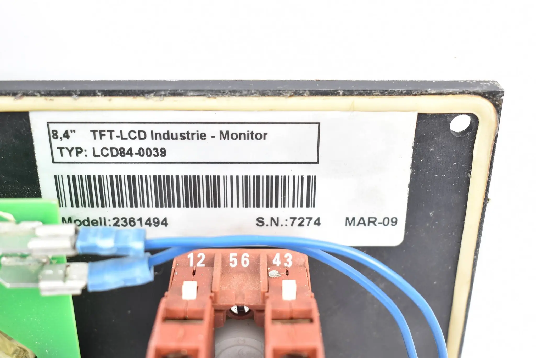 Produktfoto 1 von Siemens Sinumerik 820 8,4" TFT-LCD Industrie Monitor LCD84-0039 ( 2361494 )