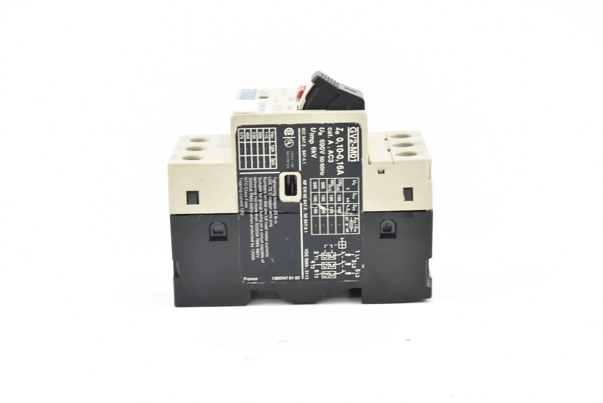 Produktfoto 1 von Telemecanique Motorschutzschalter 0,1-0,16A 690V 50-60Hz 6kV GV2-M01