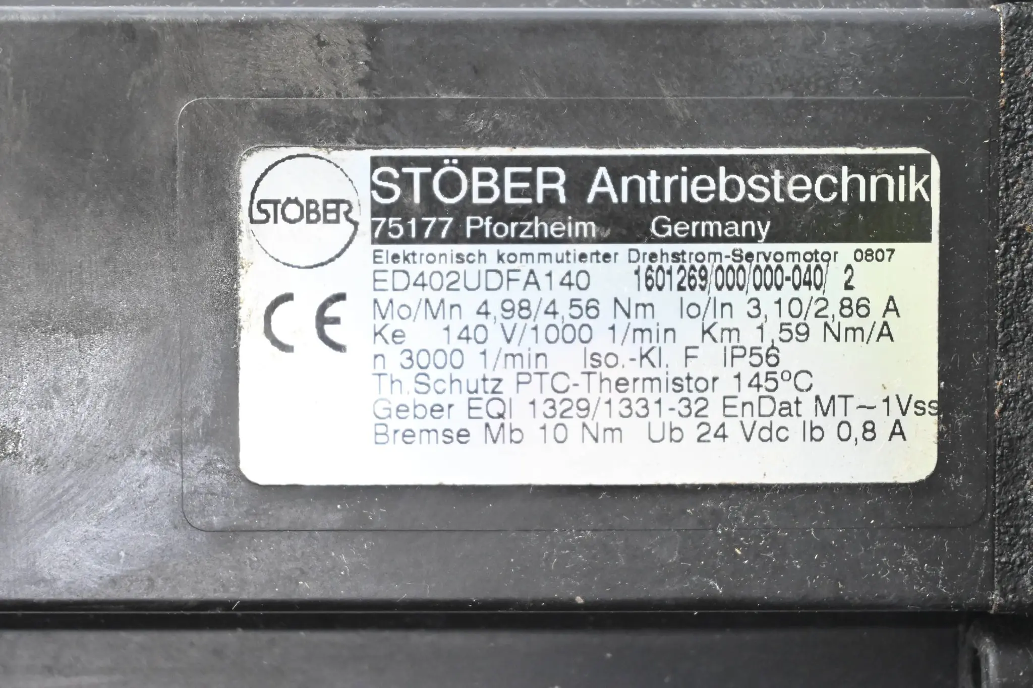 Produktfoto 1 von Stöber Antriebstechnik Servomotor ED402UDFA140 inkl. Getriebe K202VG0200ED402U