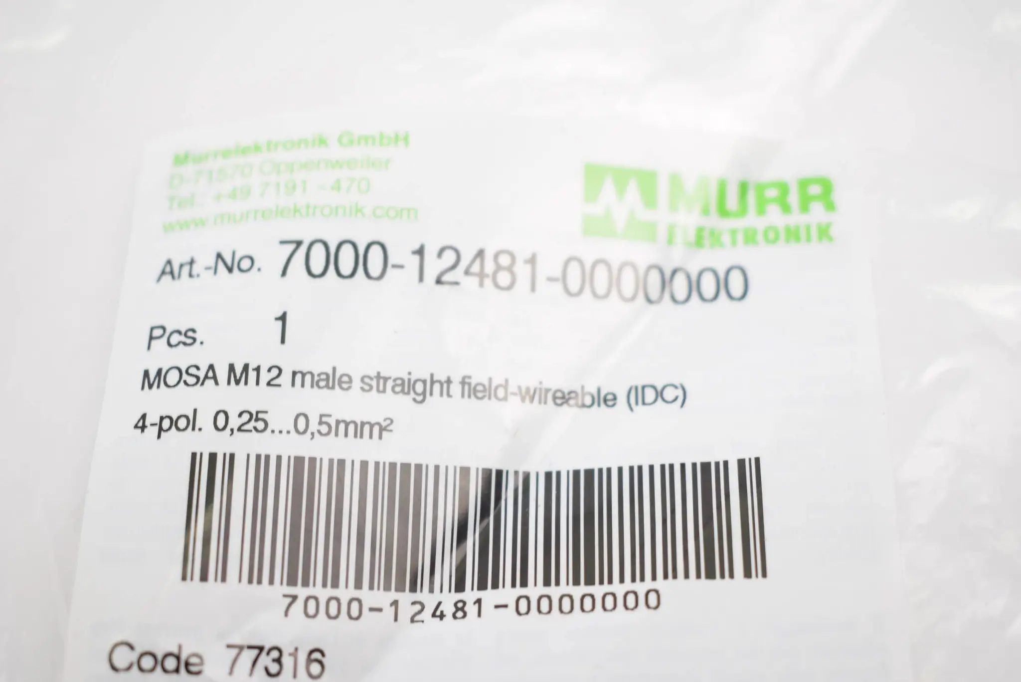 Produktfoto 1 von Murr Elektronik 7000-12481-0000000