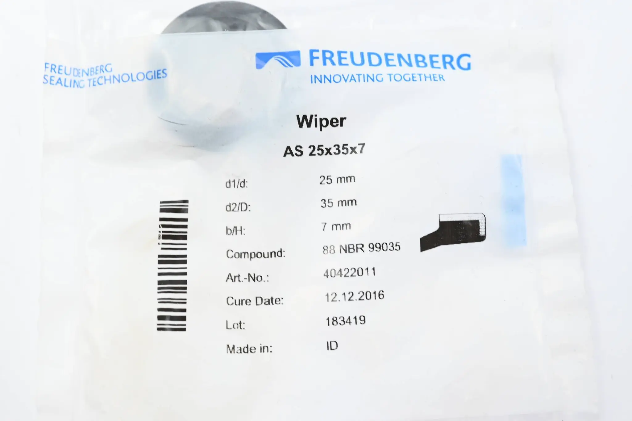Produktfoto 1 von Freudenberg Wiper Abstreifer AS 25x35x7 ( 40422011 )