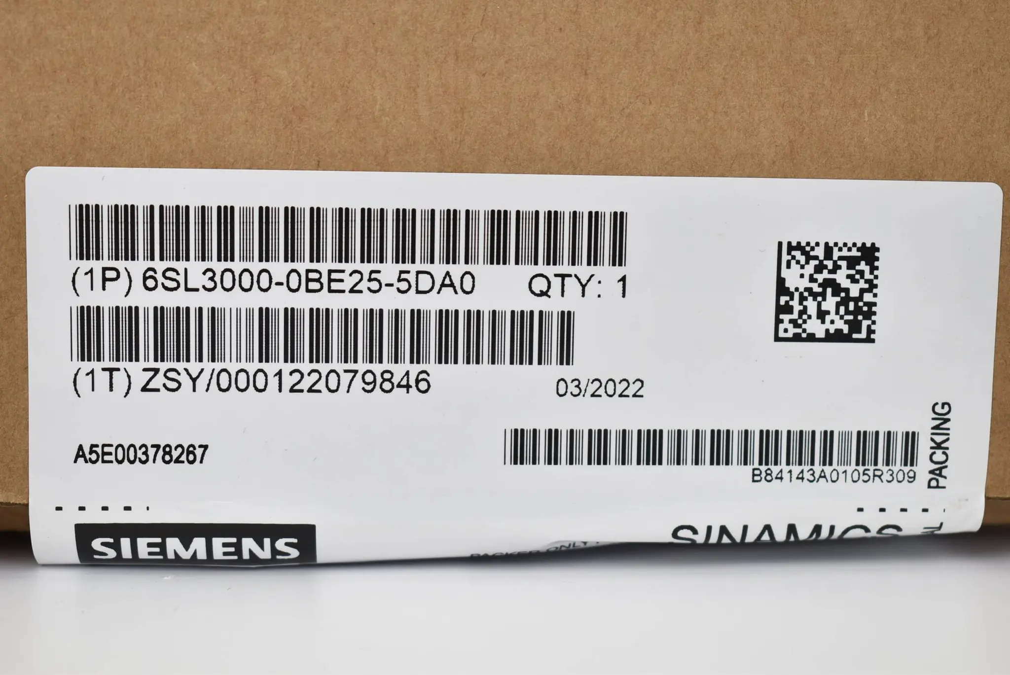 Produktfoto 1 von Siemens sinamics/simodrive 611 6SL3 000-0BE25-5DA0 ( 6SL3000-0BE25-5DA0 ) A