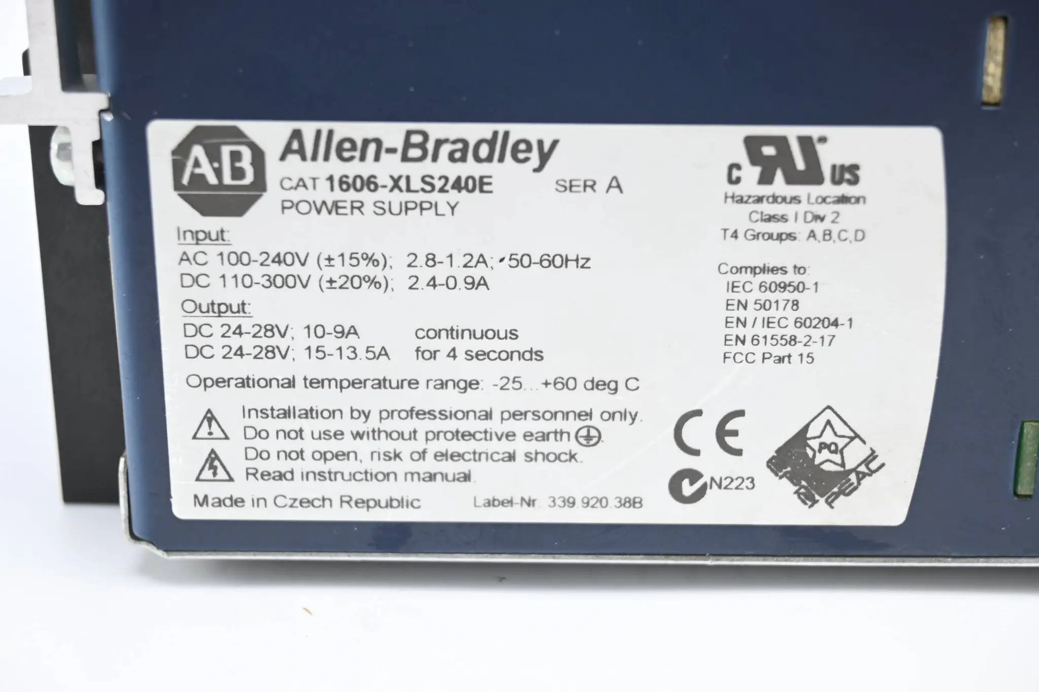 Produktfoto 1 von Allen Bradley Schaltnetzteil 1606-XLS240E