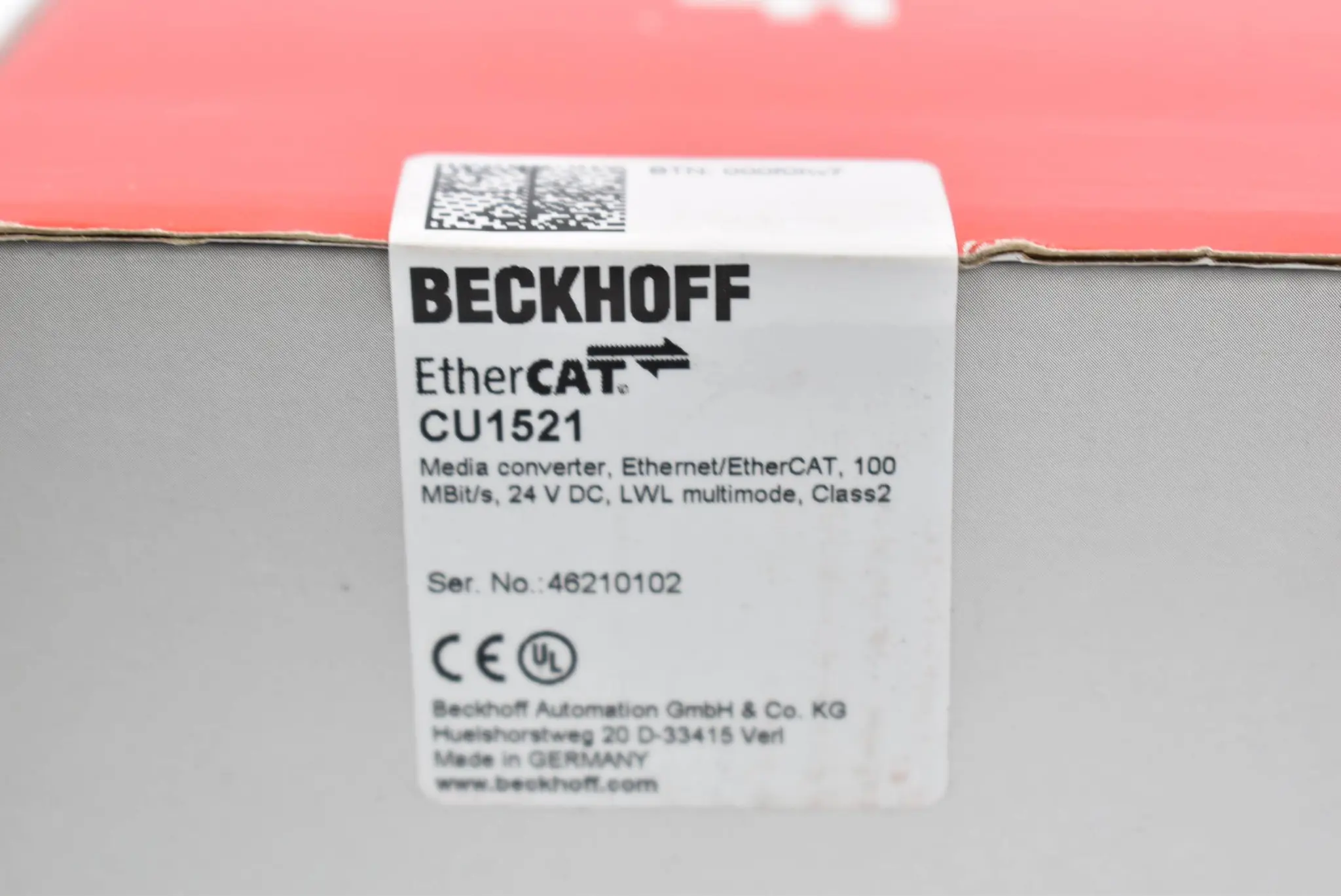 Produktfoto 1 von Beckhoff Medienkonverter Infrastruktur Ethernet/EtherCAT CU1521 ( CU 1521 )