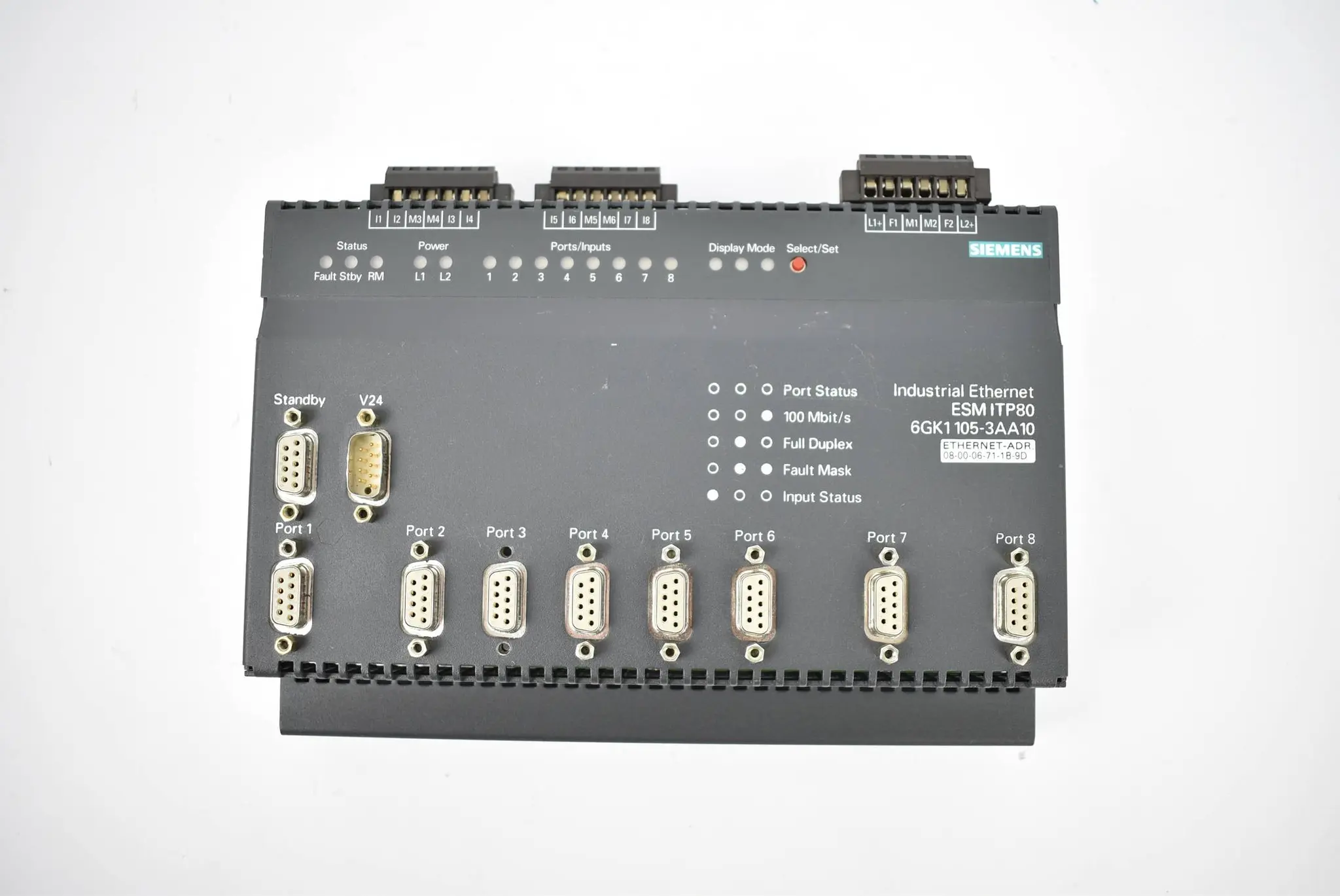 Produktfoto 1 von Siemens ESM ITP80 Olectrical Switch Modul 6GK1 105-3AA10 ( 6GK1105-3AA10 ) E1
