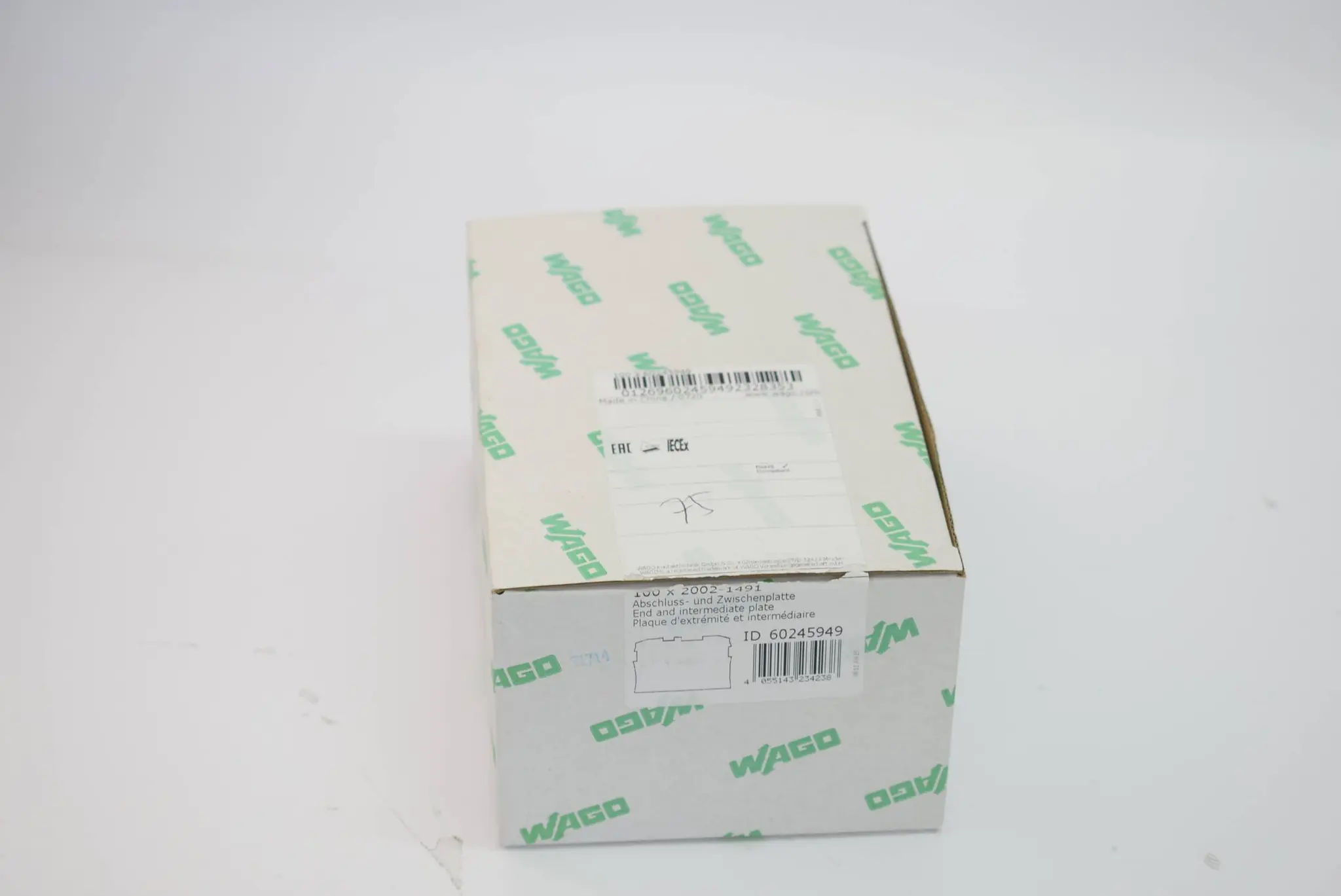 Produktfoto 1 von 75x Wago Abschluss- und Zwischenplatte 2002-1491 ( 20021491 )