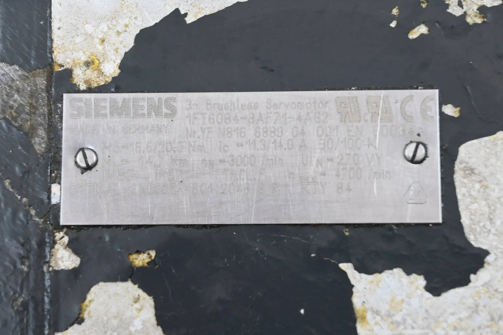 Produktfoto 1 von Siemens Servomotor 1FT6084-8AF71-4AG2 ( 1FT6 084-8AF71-4AG2 )