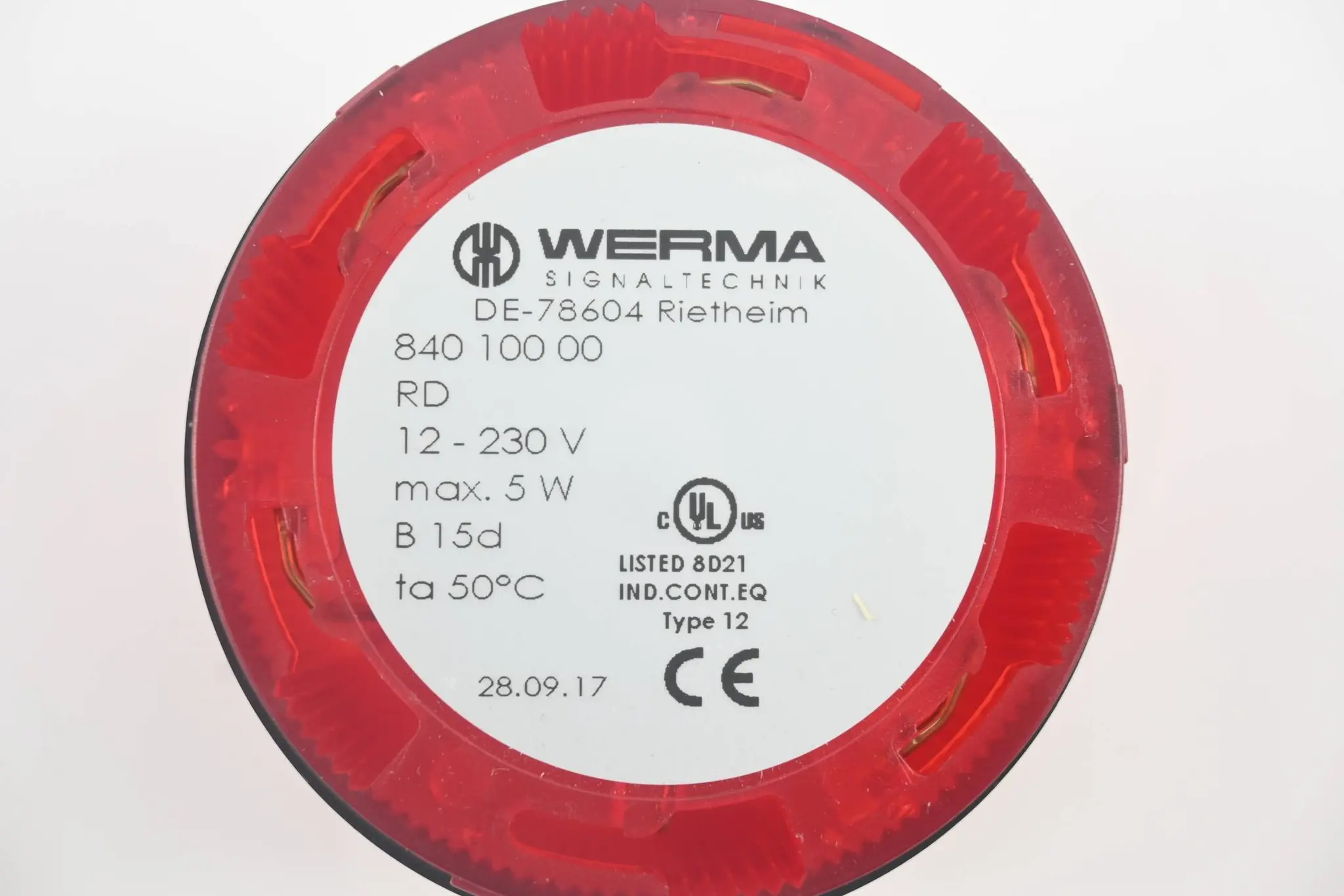 Produktfoto 1 von Werma Dauerlichtelement Rot 840 100 00 ( 84010000 )