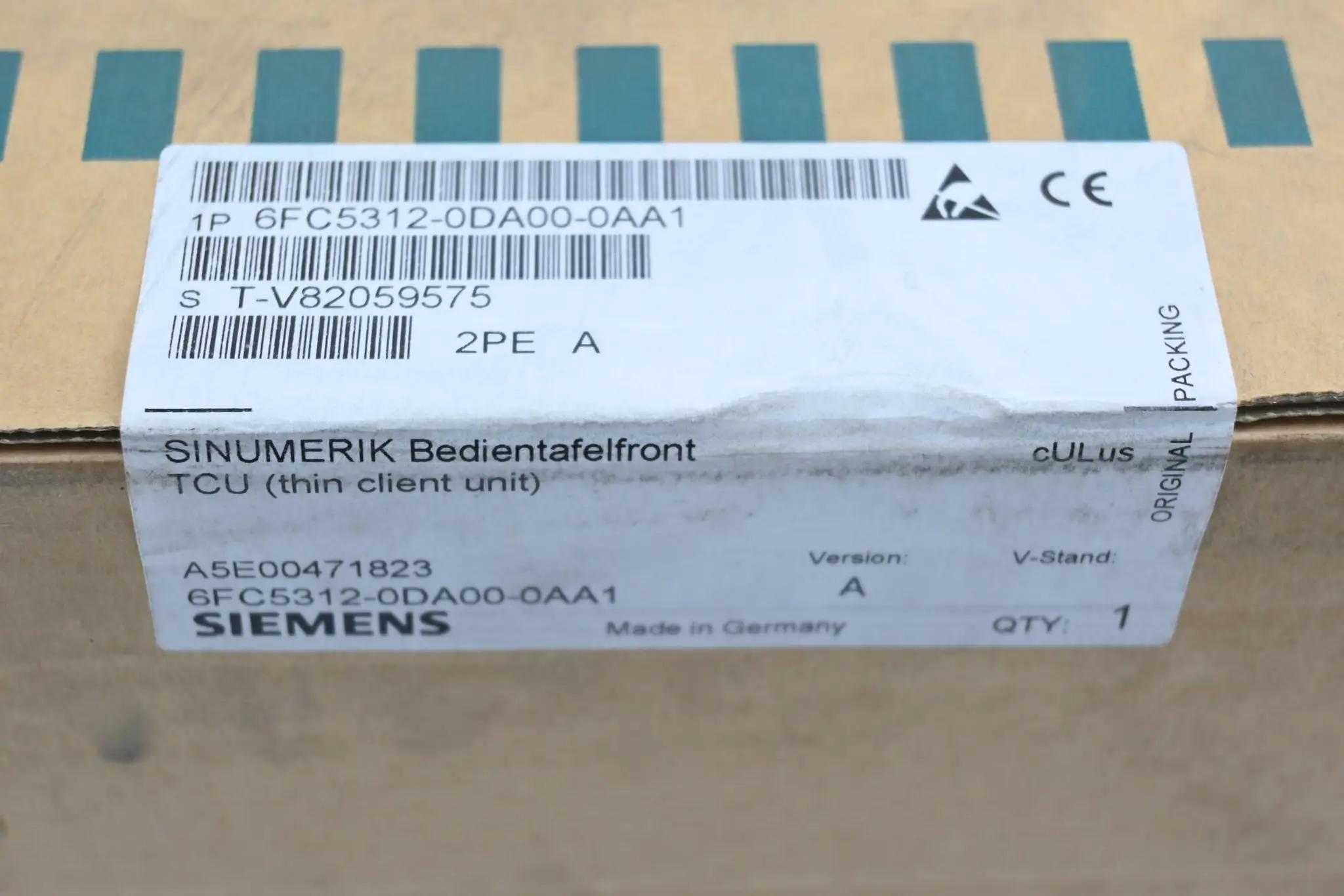 Produktfoto 1 von Siemens Bedientafelfront TCU 6FC5312-0DA00-0AA1 ( 6FC5 312-0DA00-0AA1 ) Ver. A
