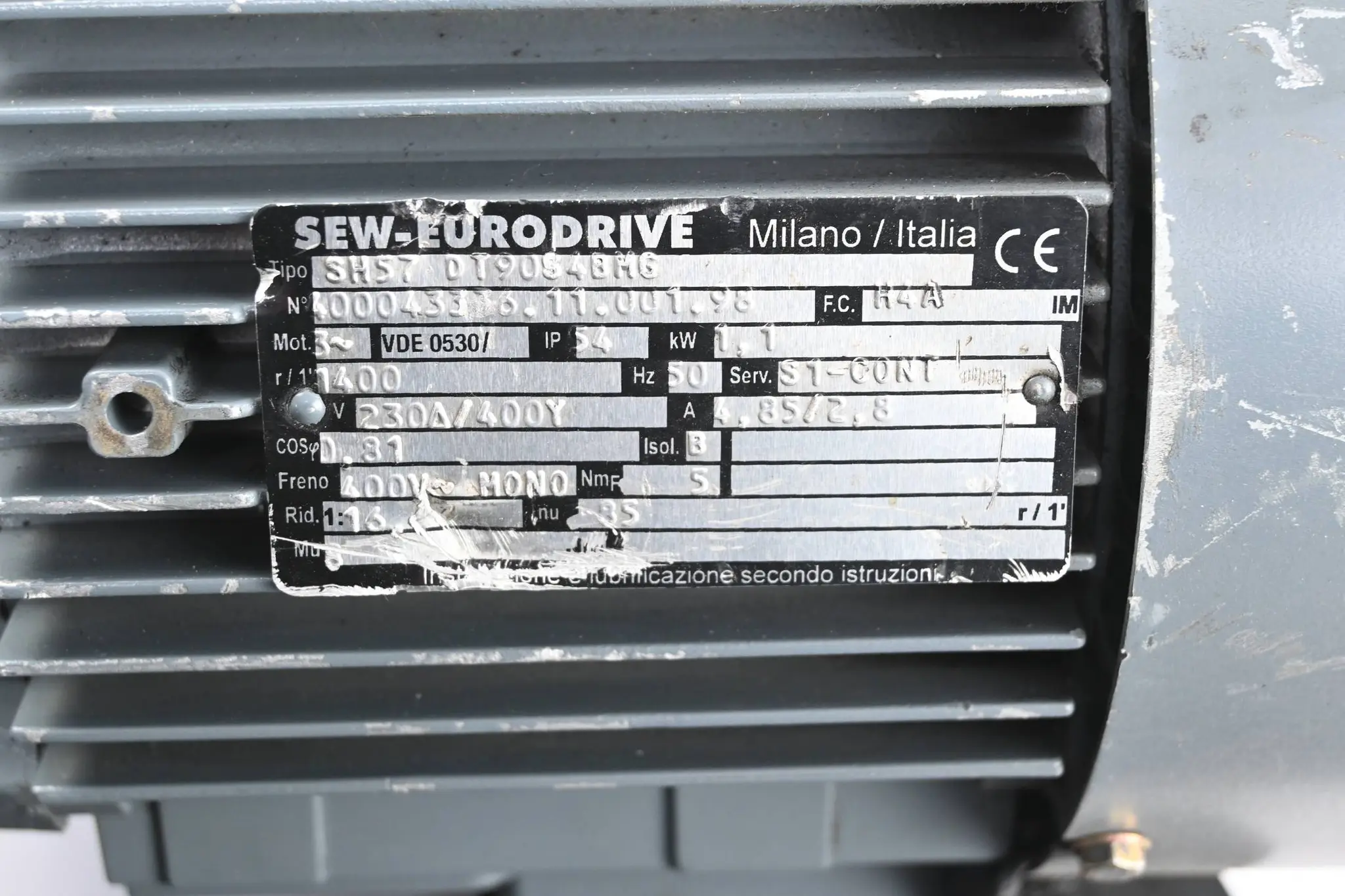 Produktfoto 1 von SEW Eurodrive Getriebemotor SH57 DT90S4BMG ( SH57DT90S4BMG )