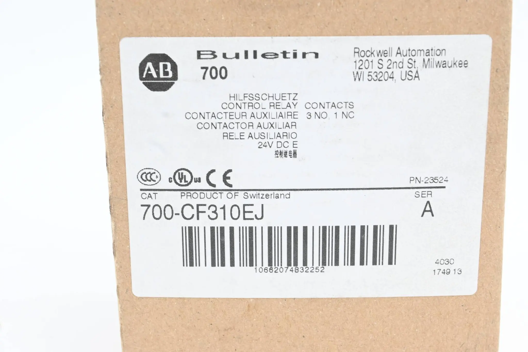 Produktfoto 1 von Allen Bradley Hilsschütz 700-CF310EJ