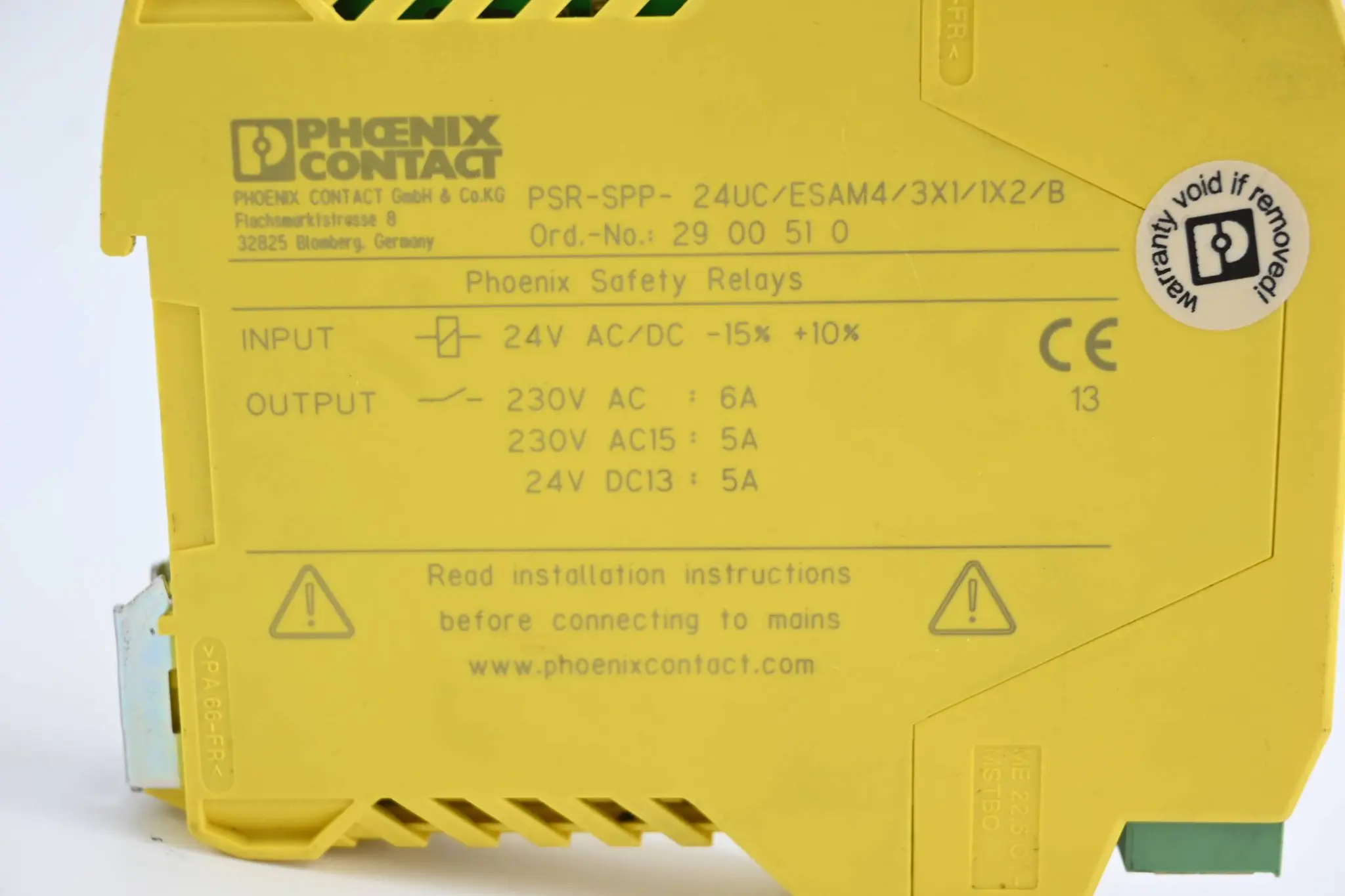 Produktfoto 1 von Phoenix Contact Sicherheitsrelais PSR-SPP-24UC/ESAM4/3X1/1X2/B ( 2900510 )