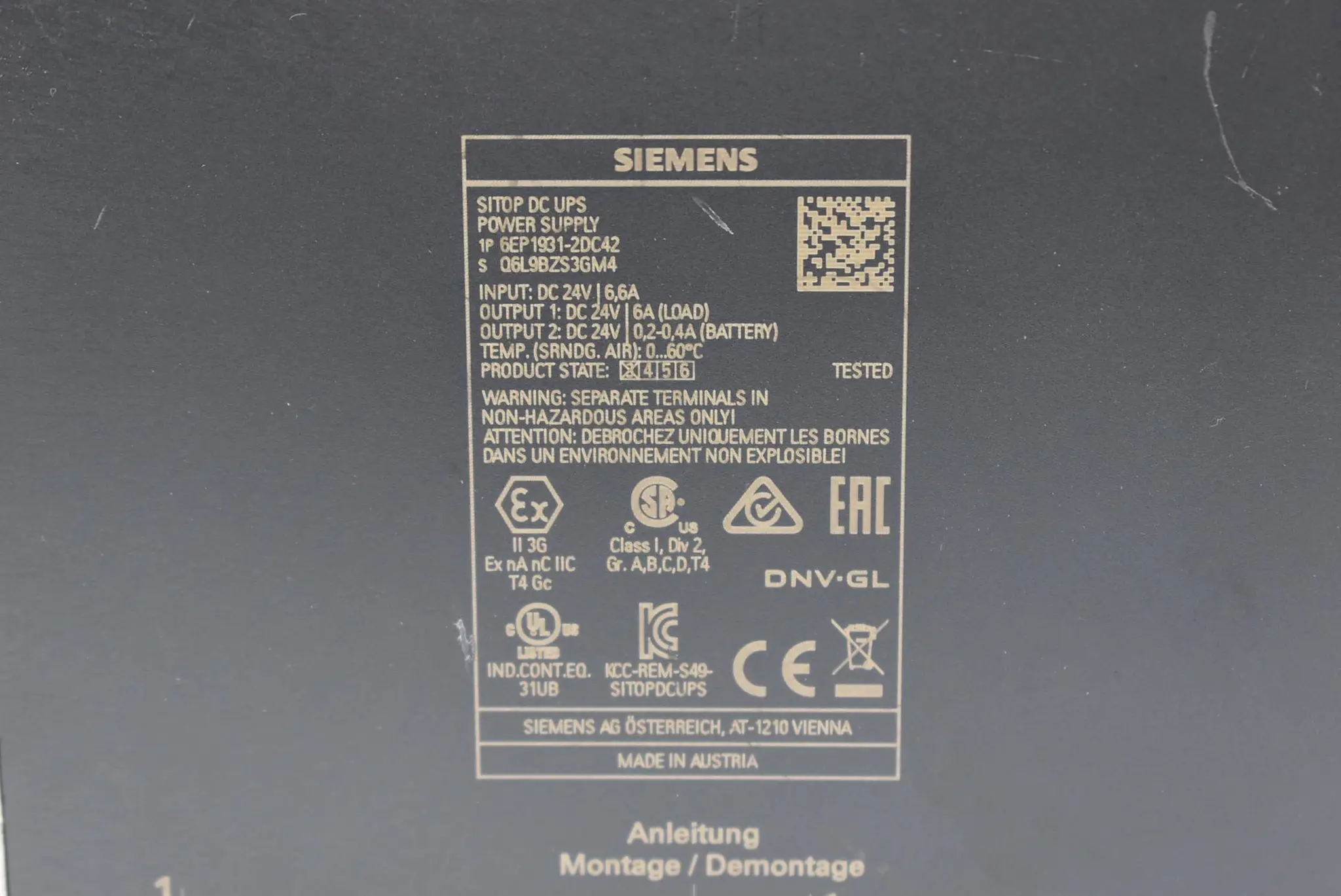Produktfoto 1 von Siemens sitop DC UPS Power Supply 6EP1931-2DC42 ( 6EP1 931-2DC42 )