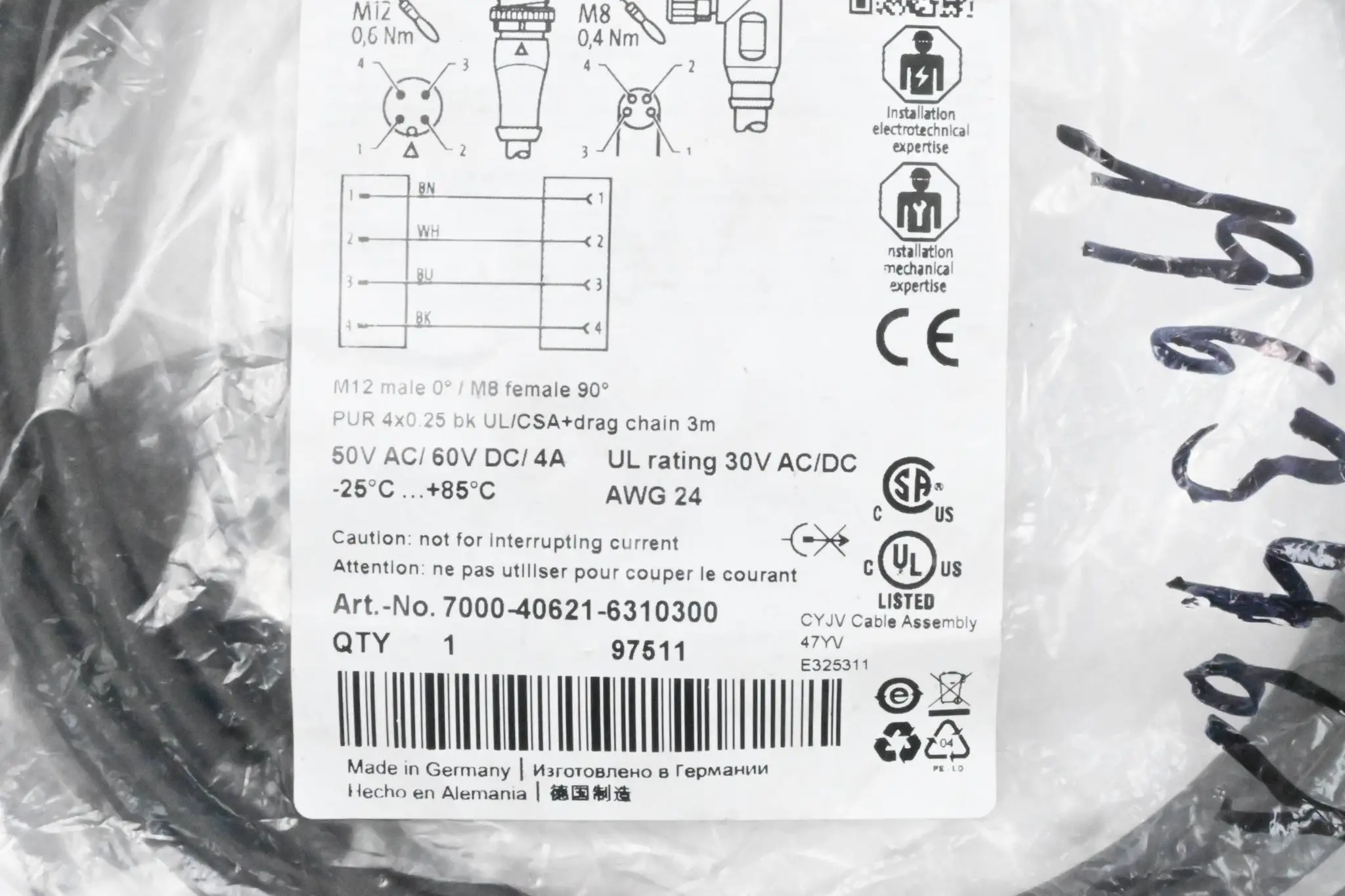 Produktfoto 1 von Murr Elektronik Steckverbinder 7000-40621-6310300