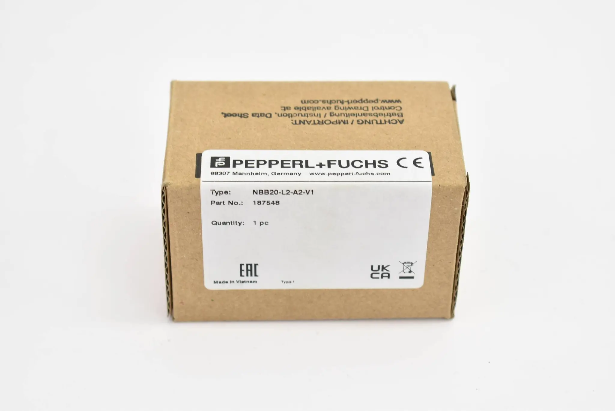 Produktfoto 1 von Pepperl + Fuchs NBB20-L2-A2-V1 Induktiver Sensor ( 187548 )