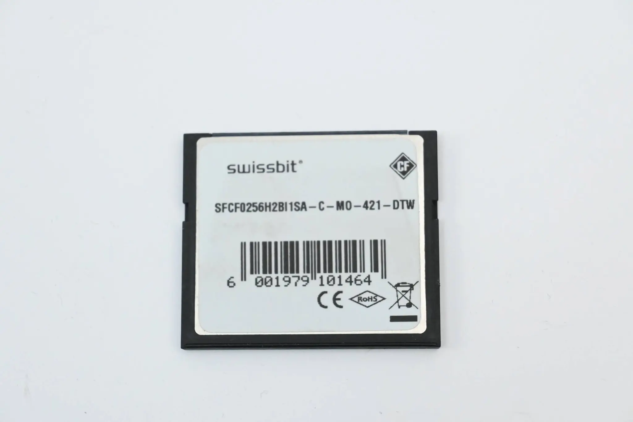 Produktfoto 1 von Swissbit Compact Flash Speicherkarte 256MB SFCF0256H2BI1SA-C-M0-421-DTW