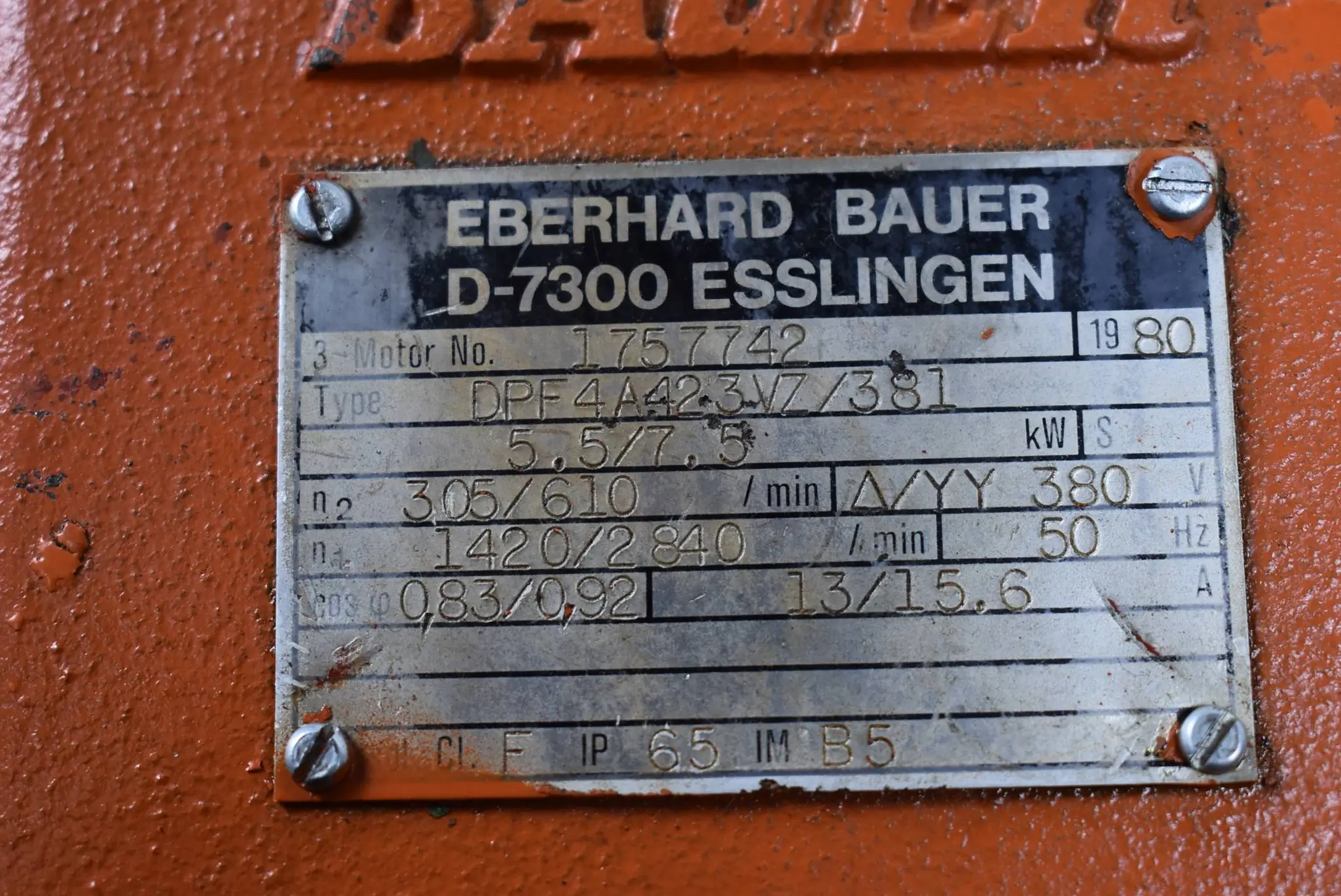 Produktfoto 1 von Bauer Getriebemotor DPF4A42 3VZ/381
