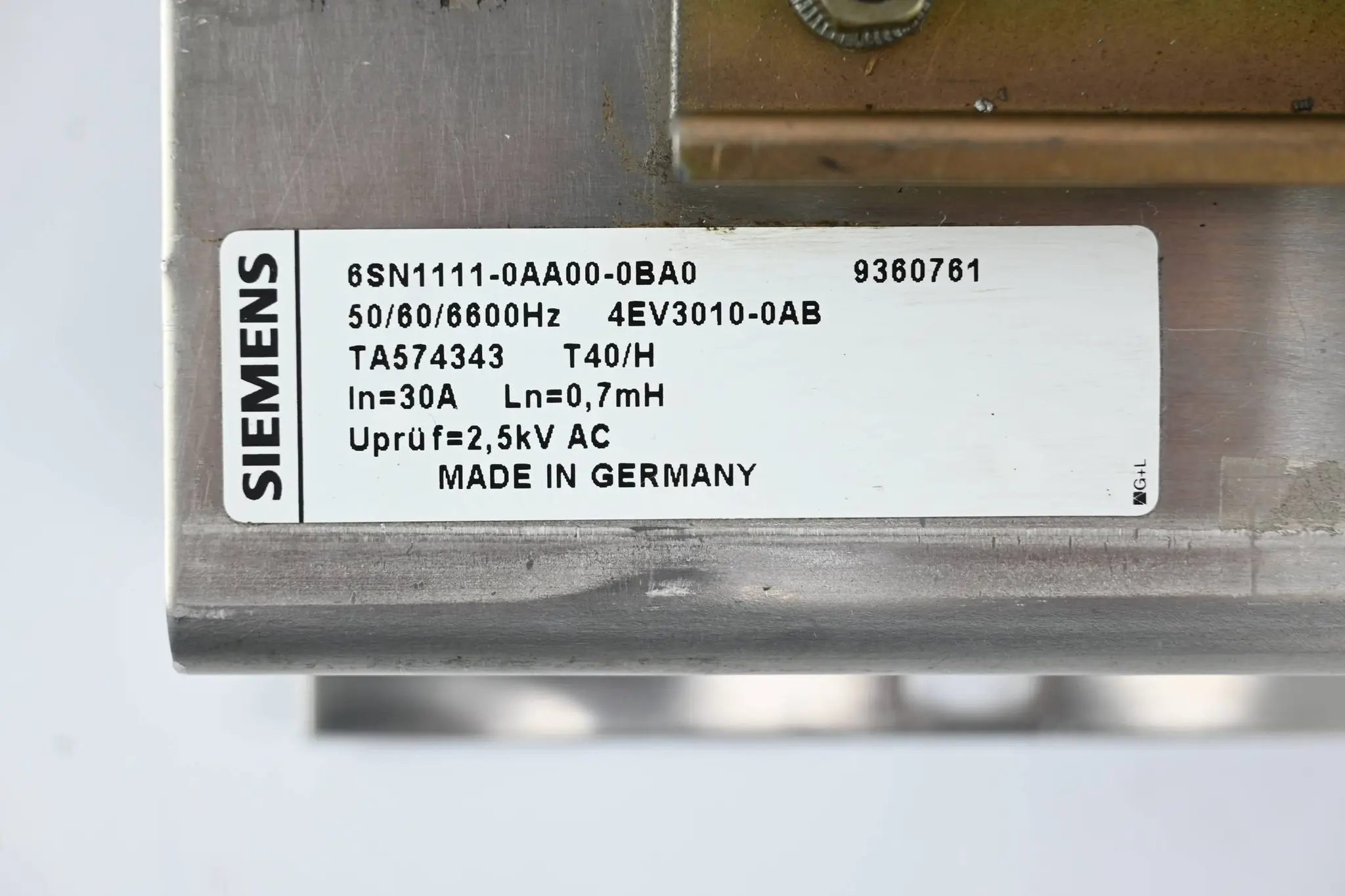 Produktfoto 1 von Siemens Simodrive HF-Drossel 6SN1111-0AA00-0BA0 ( 6SN1 111-0AA00-0BA0 )