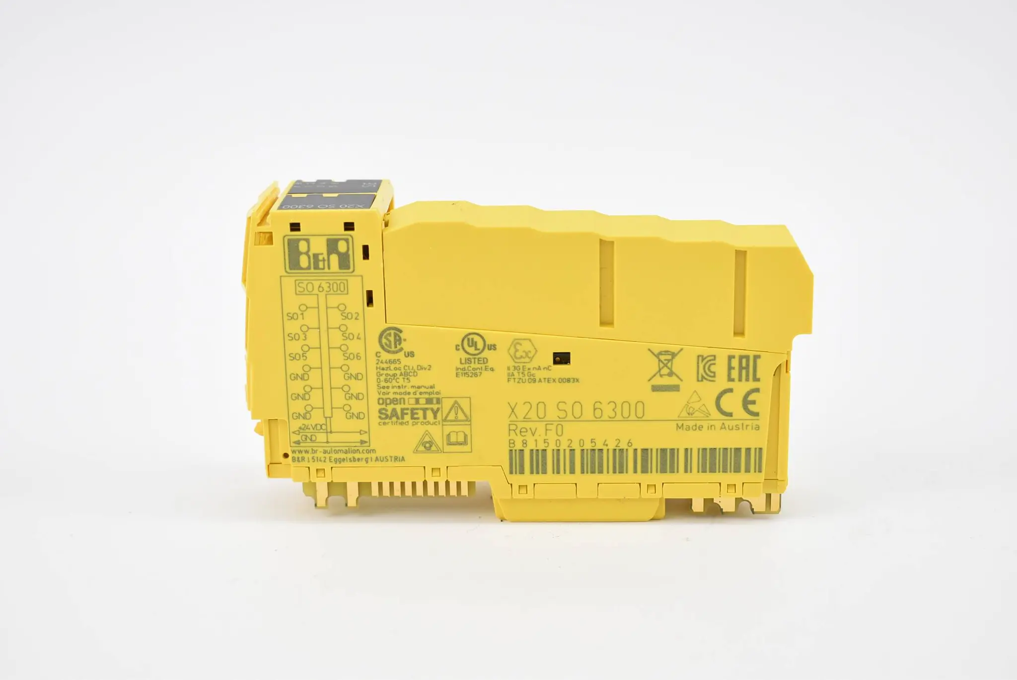 Produktfoto 1 von B&R automation sicheres digitales Ausgangsmodul X20 SO 6300 ( X20SO6300 ) Rev.F0