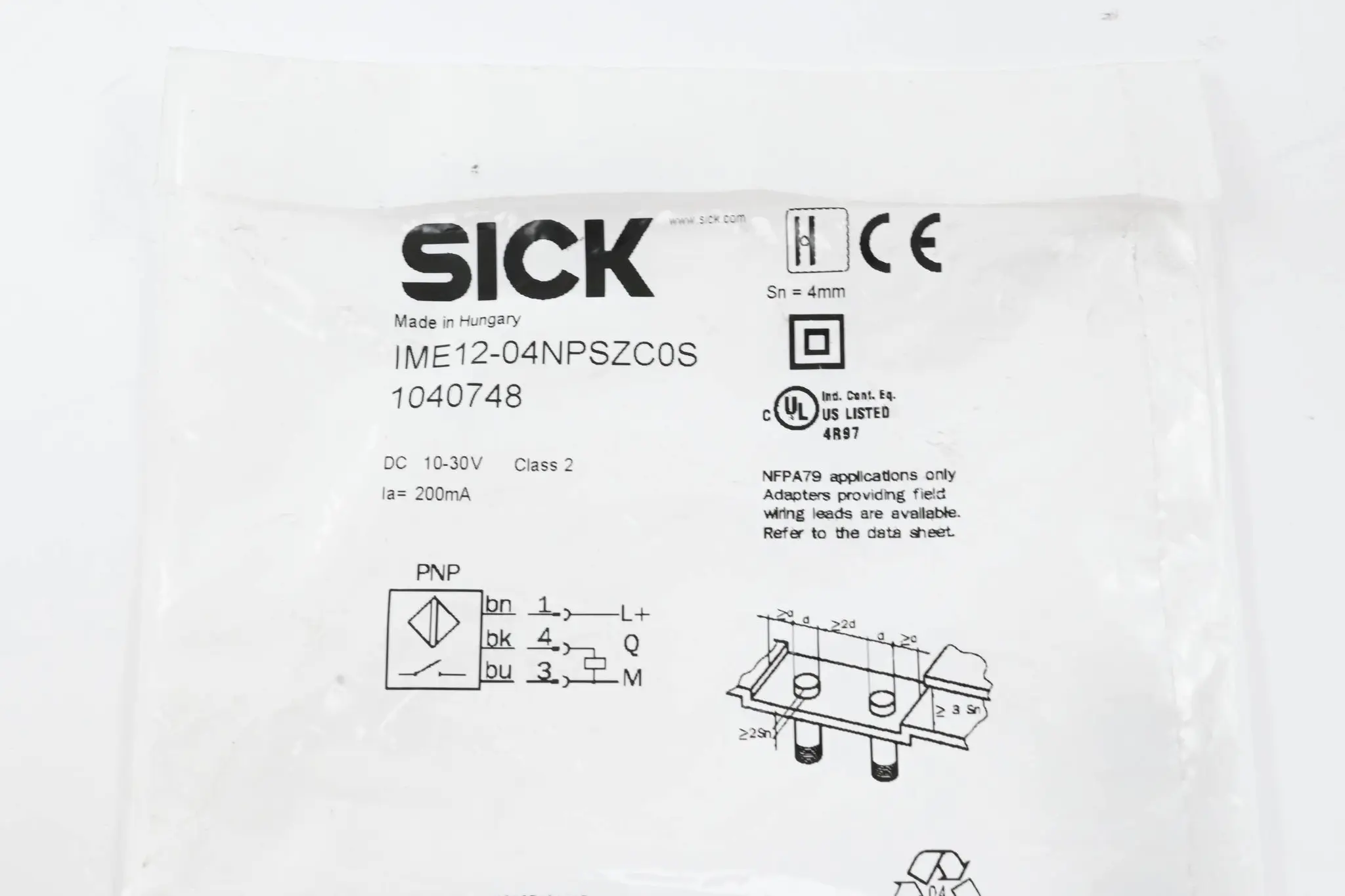 Produktfoto 1 von Sick induktiver Näherungssensor IME12-04NPSZC0S ( 1040748 )