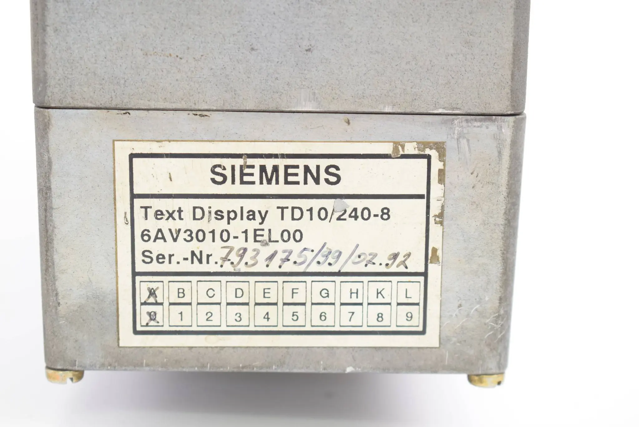 Produktfoto 1 von Siemens Textanzeige 6AV3010-1EL00 ( 6AV3 010-1EL00 )