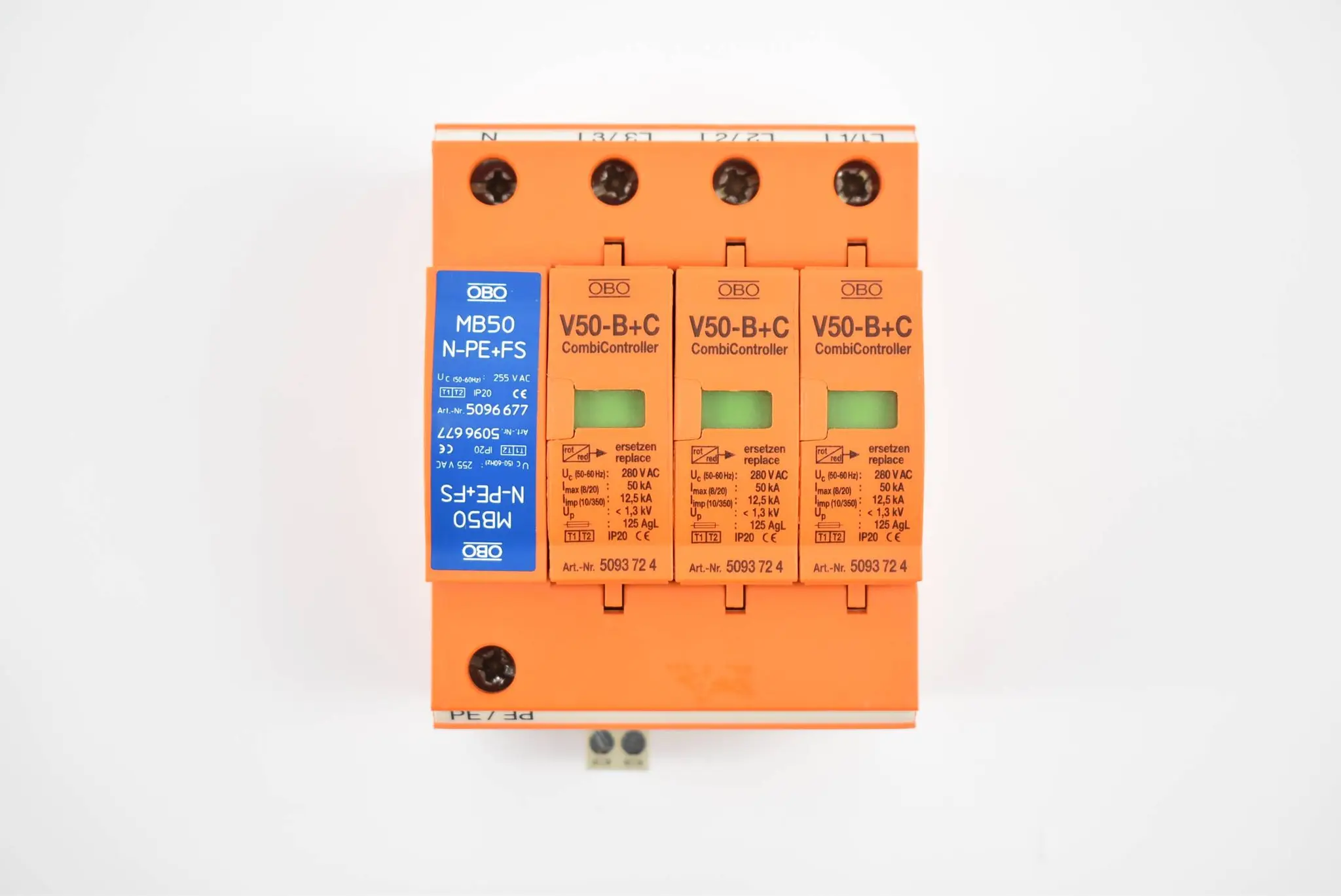 Produktfoto 1 von OBO Bettermann CombiController MB50 N-PE+FS / 5096677 + V50-B+C 0-280 / 5093724