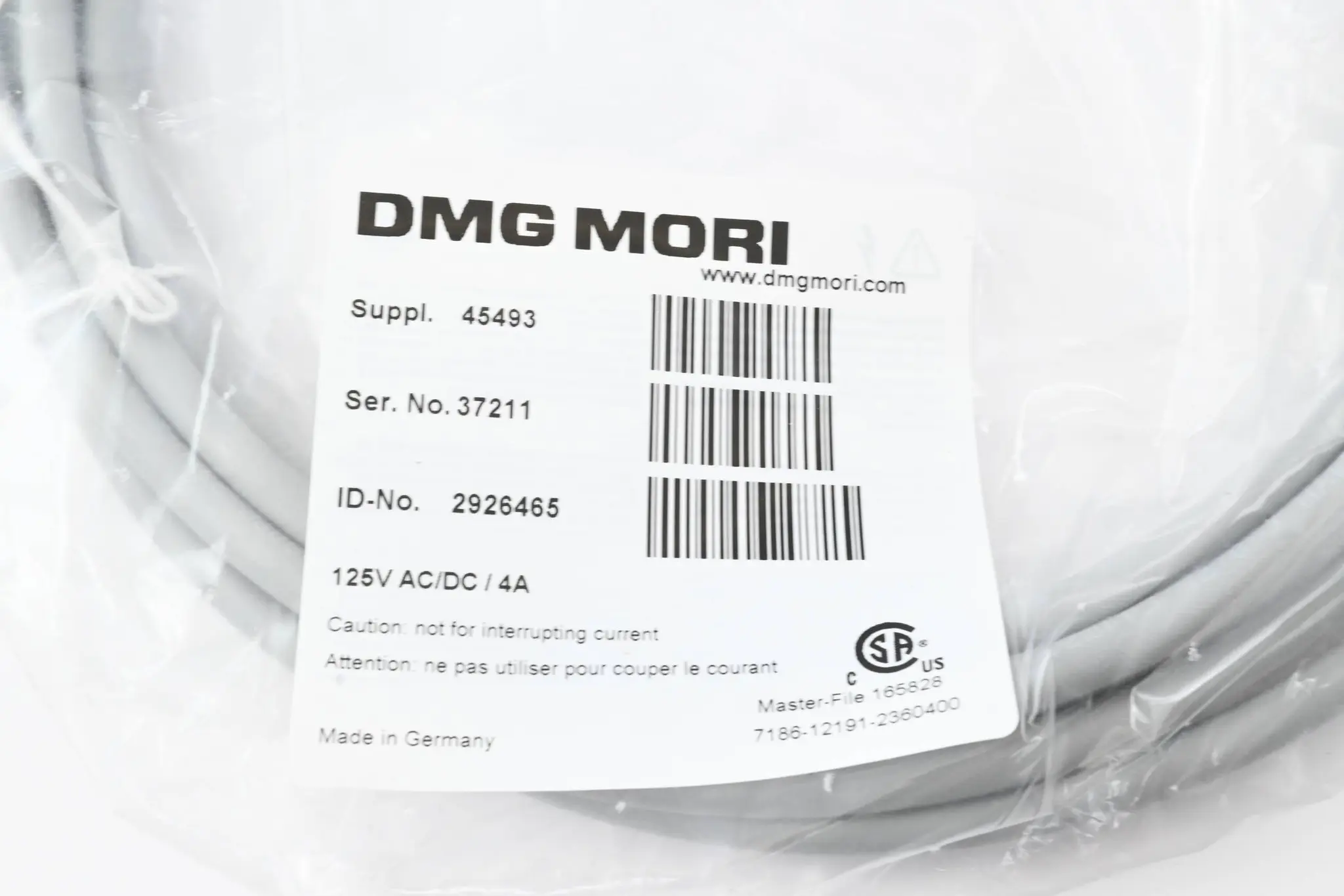 Produktfoto 1 von DMG Mori Kabel 45493 ( 2926465 ) 7186-12191-2360400