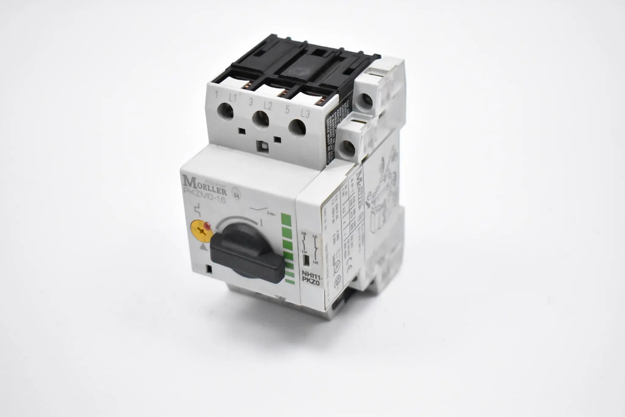 Produktfoto 1 von Klöckner Moeller Motorschutzschalter 50/60Hz 6000V PKZM0-1,6 inkl. NHI-11-PKZ0