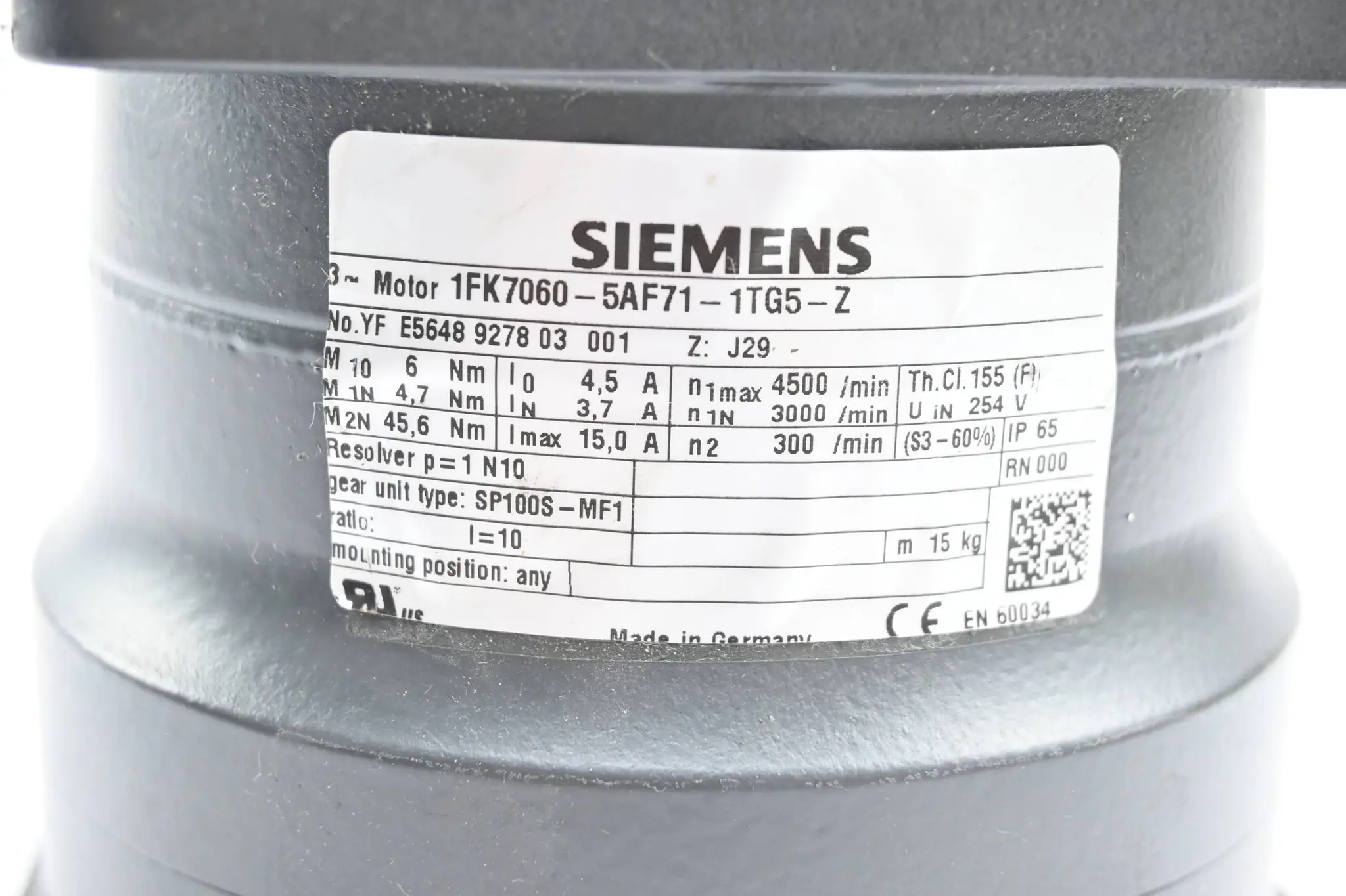 Produktfoto 1 von Siemens Planetengetriebe für 1FK7060-5AF71-1TG5-Z ( 1FK7 060-5AF71-1TG5-Z )