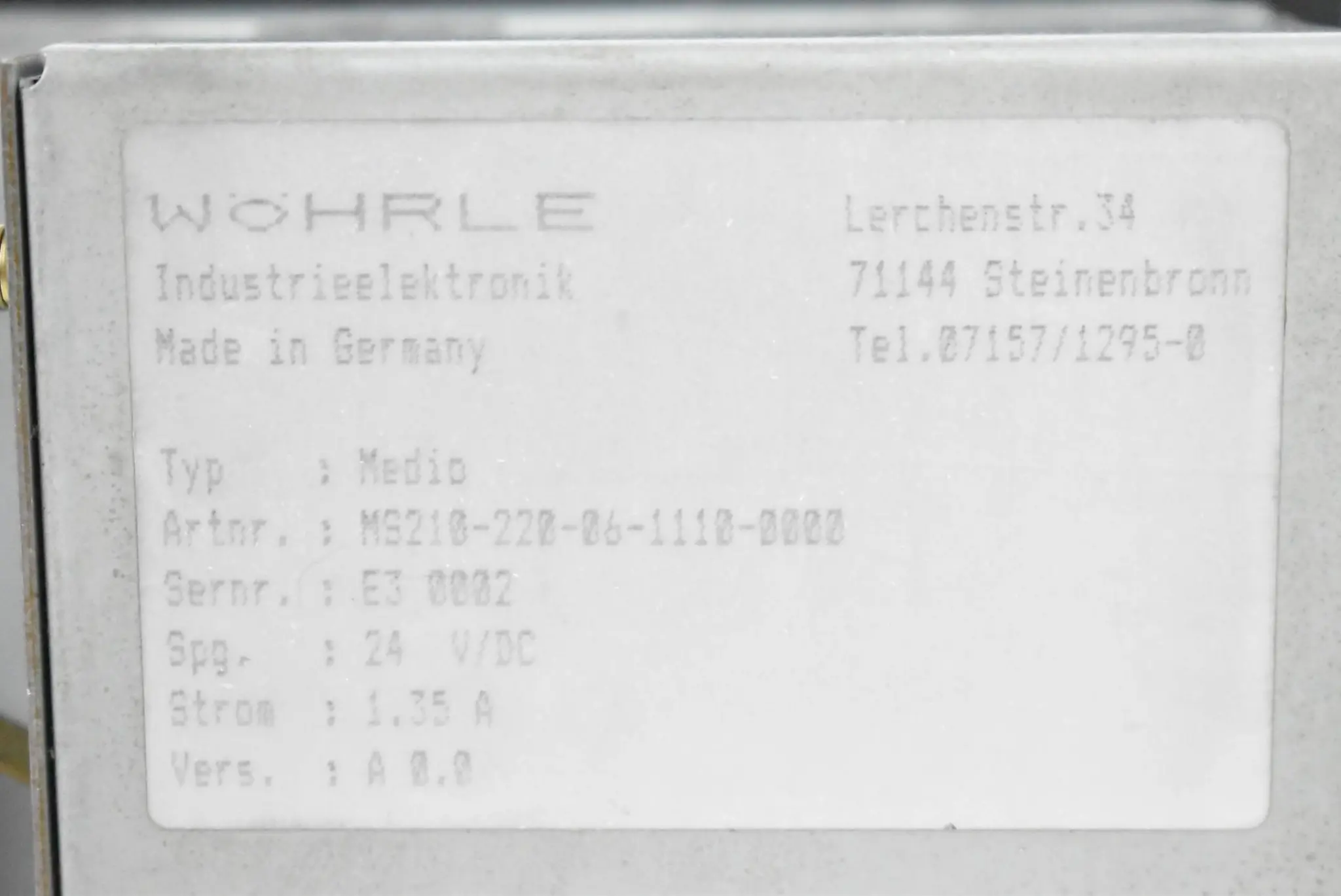Produktfoto 1 von Wöhrle Bedienpanel MS210-220-06-1110-0000