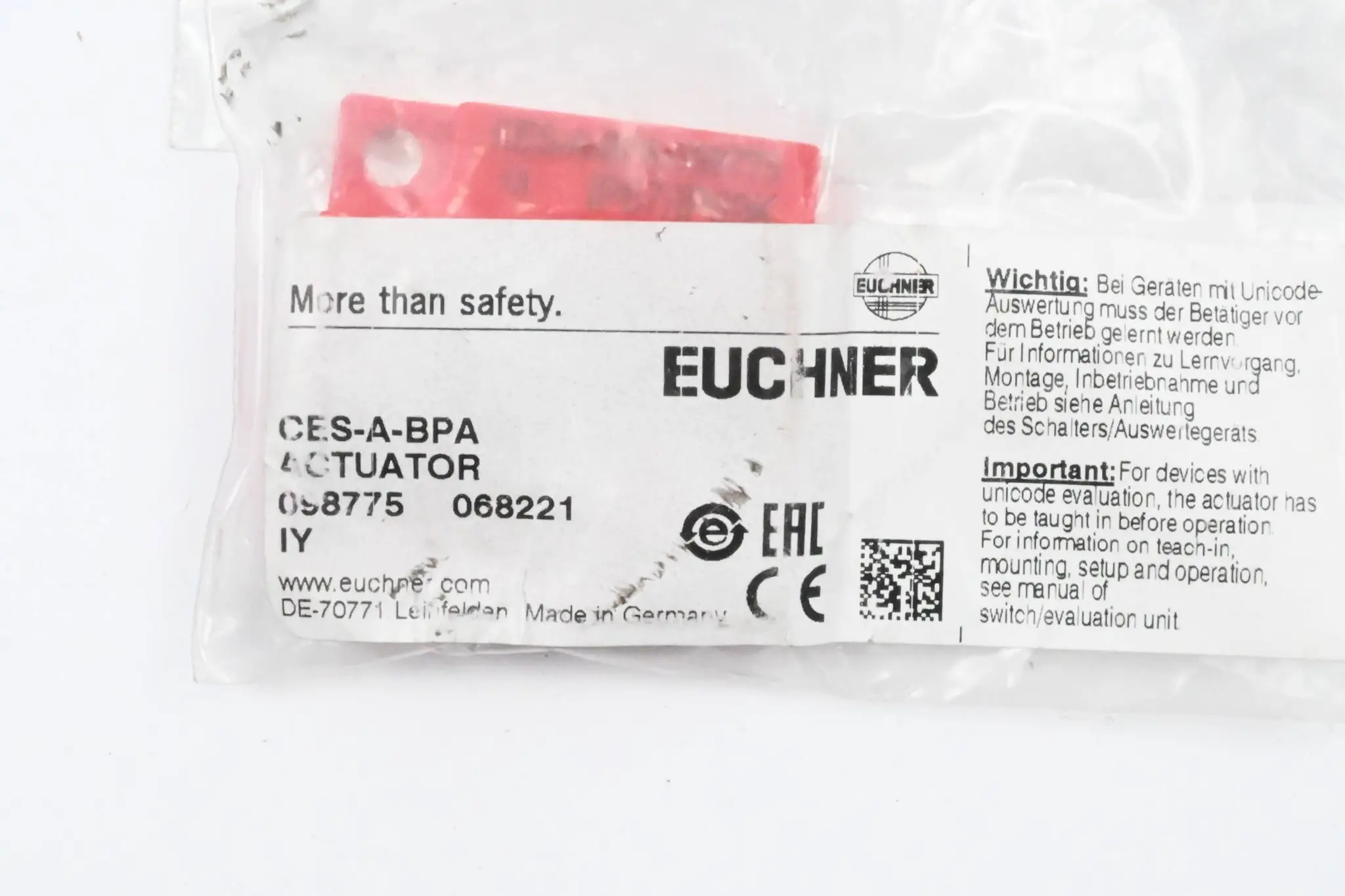Produktfoto 1 von Euchner Betätiger CES-A-BPA-098775 ( 098775 )