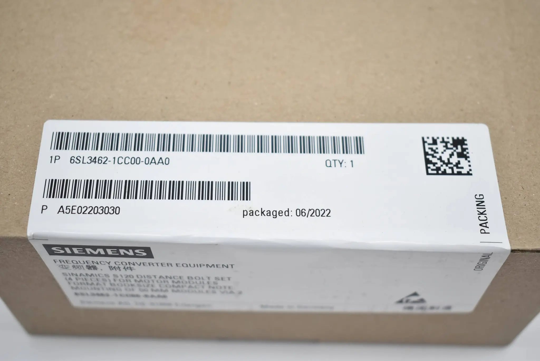 Produktfoto 1 von Siemens Sinamics S120 Abstandsbolzen 6SL3462-1CC00-0AA0 ( 6SL3 462-1CC00-0AA0 )