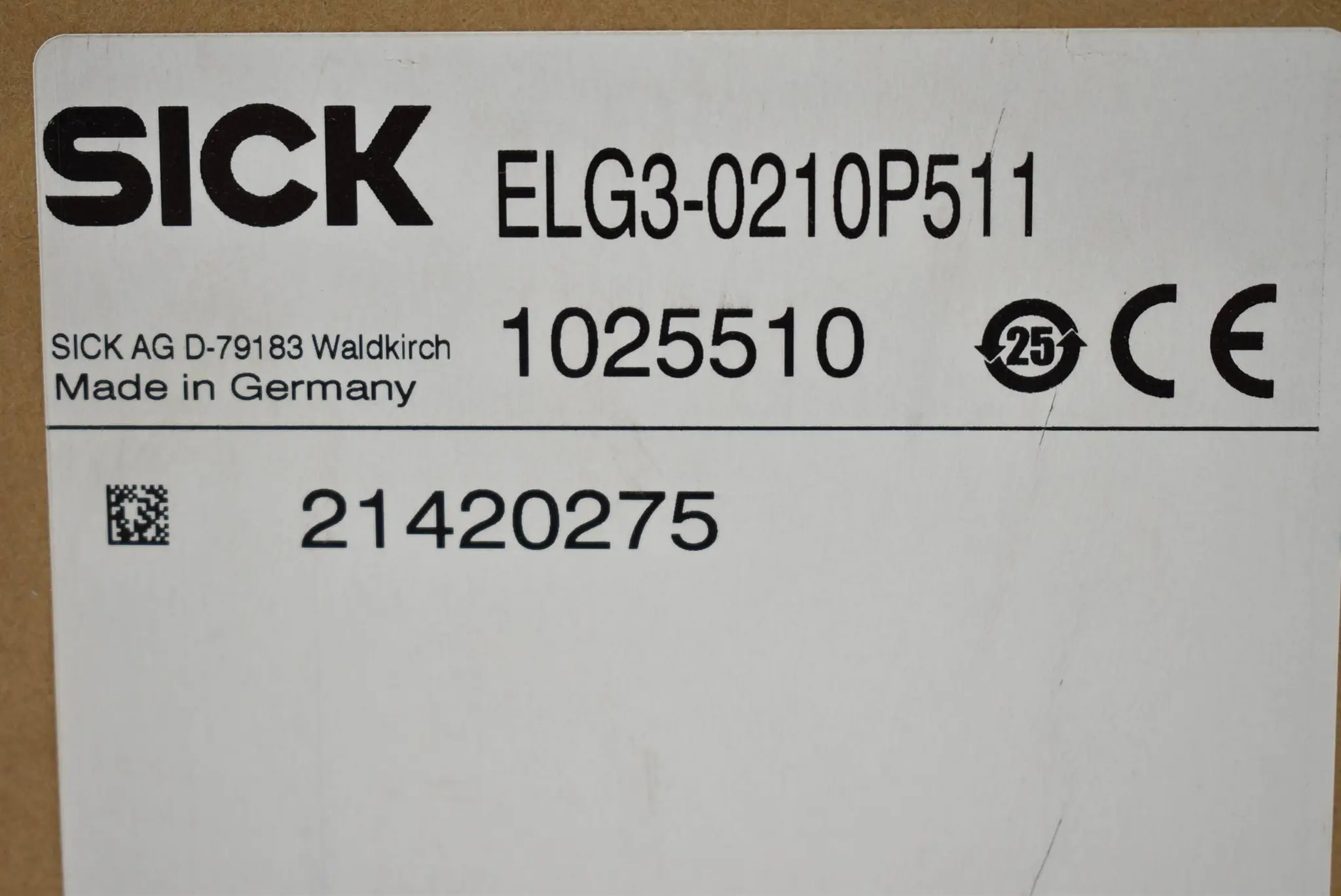 Produktfoto 1 von Sick Automatisierungs-Lichtgitter ELG3-0210P511 ( 1025510 )