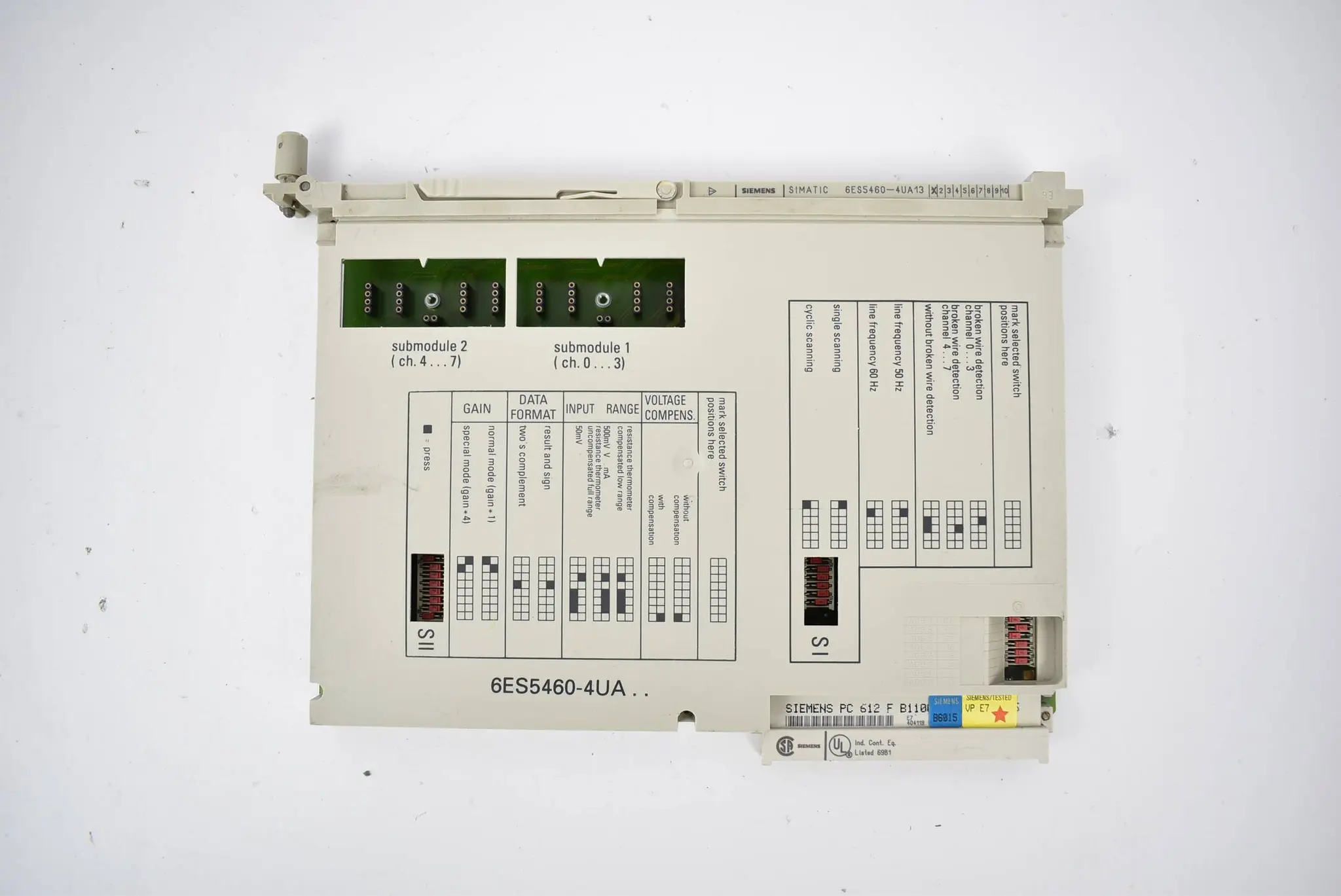 Produktfoto 1 von Siemens simatic S5 analog 6ES5 460-4UA13 ( 6ES5460-4UA13 )