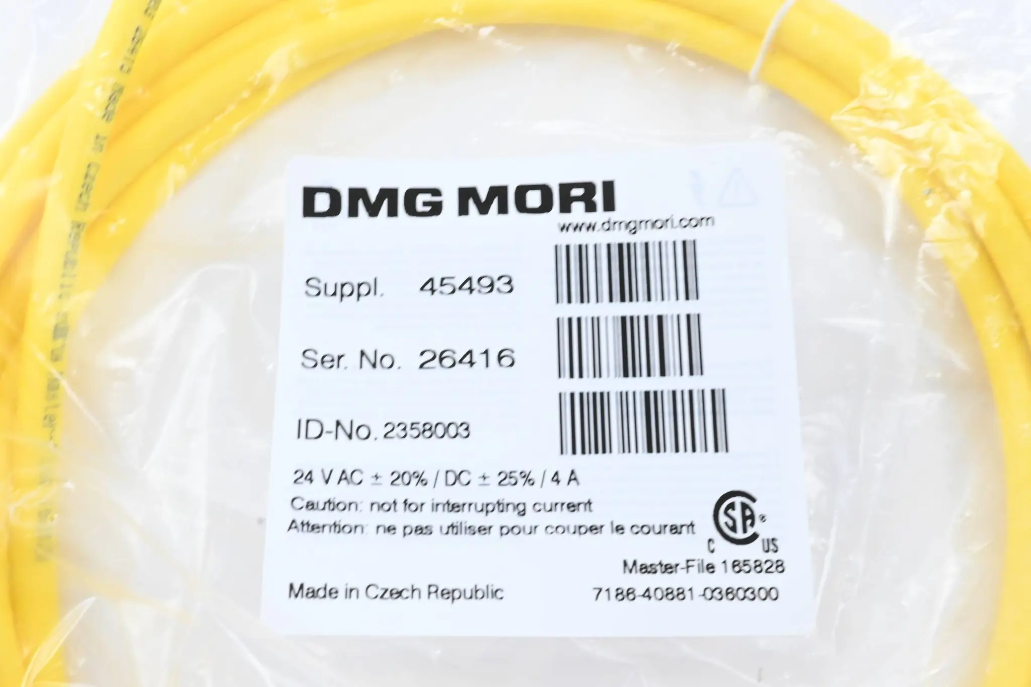 Produktfoto 1 von DMG Mori Kabel 45493 ( 2358003 ) 7186-40881-0360300