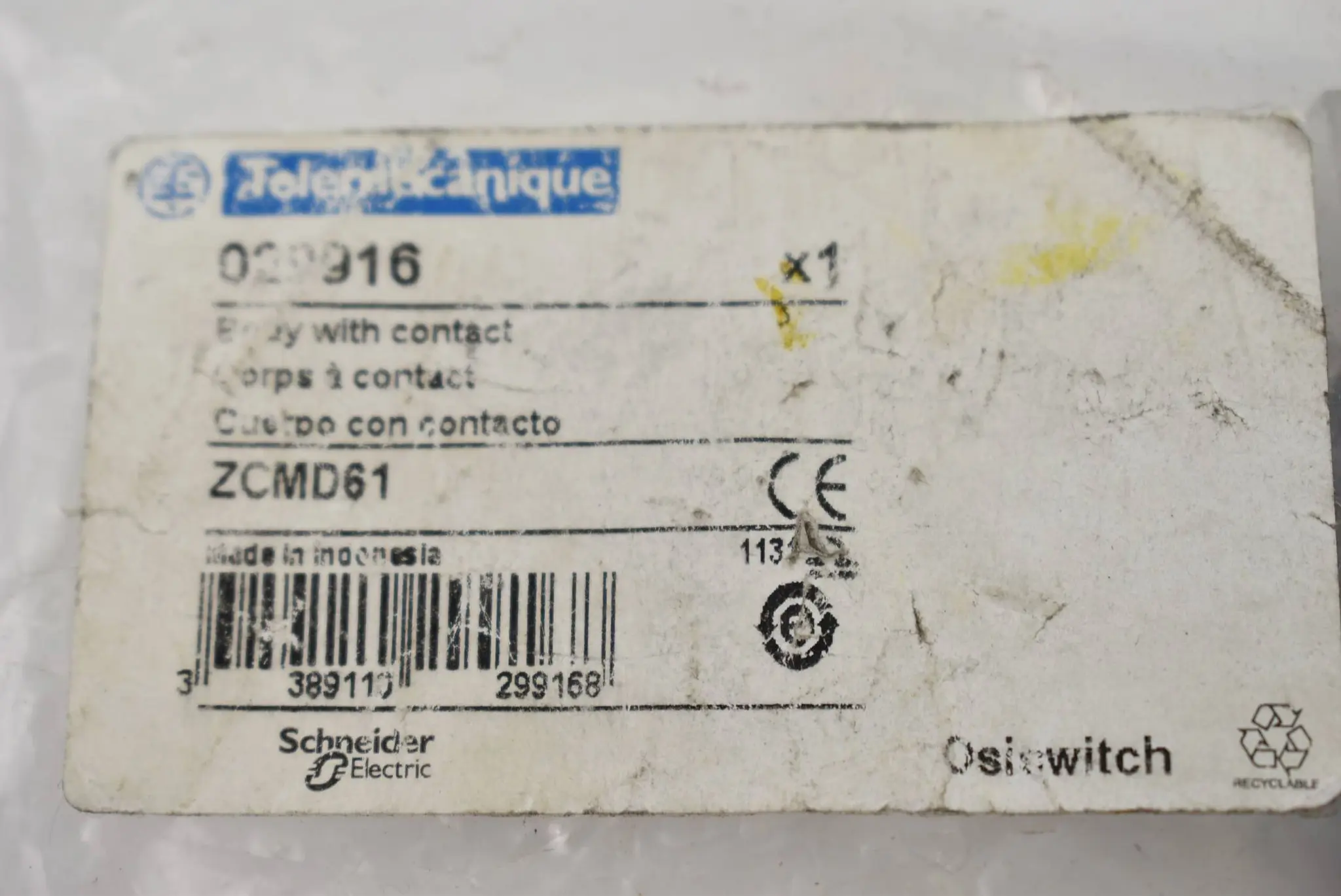 Produktfoto 1 von Telemecanique Schneider electric Positionsschaltergehäuse 48V 10mA ZCMD61