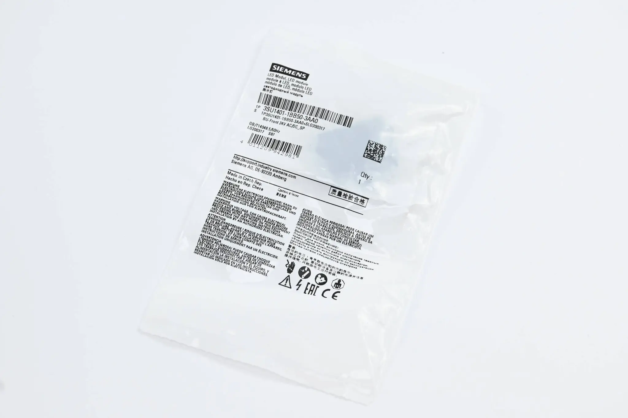 Produktfoto 1 von Siemens LED Modul Blau 3SU1401-1BB50-3AA0 ( 3SU1 401-1BB50-3AA0 )