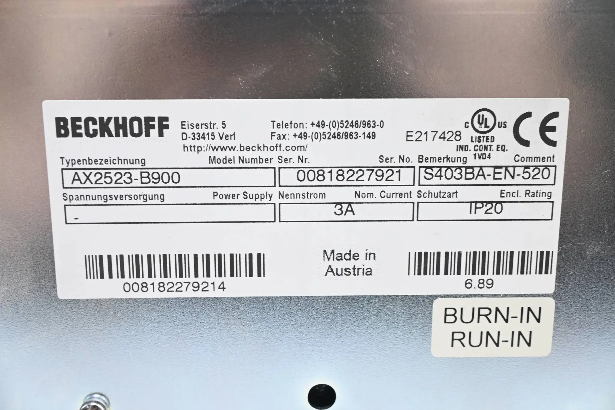 Produktfoto 1 von Beckhoff Erweiterungsmodul AX2523-B900 ( S403BA-EN-520 )