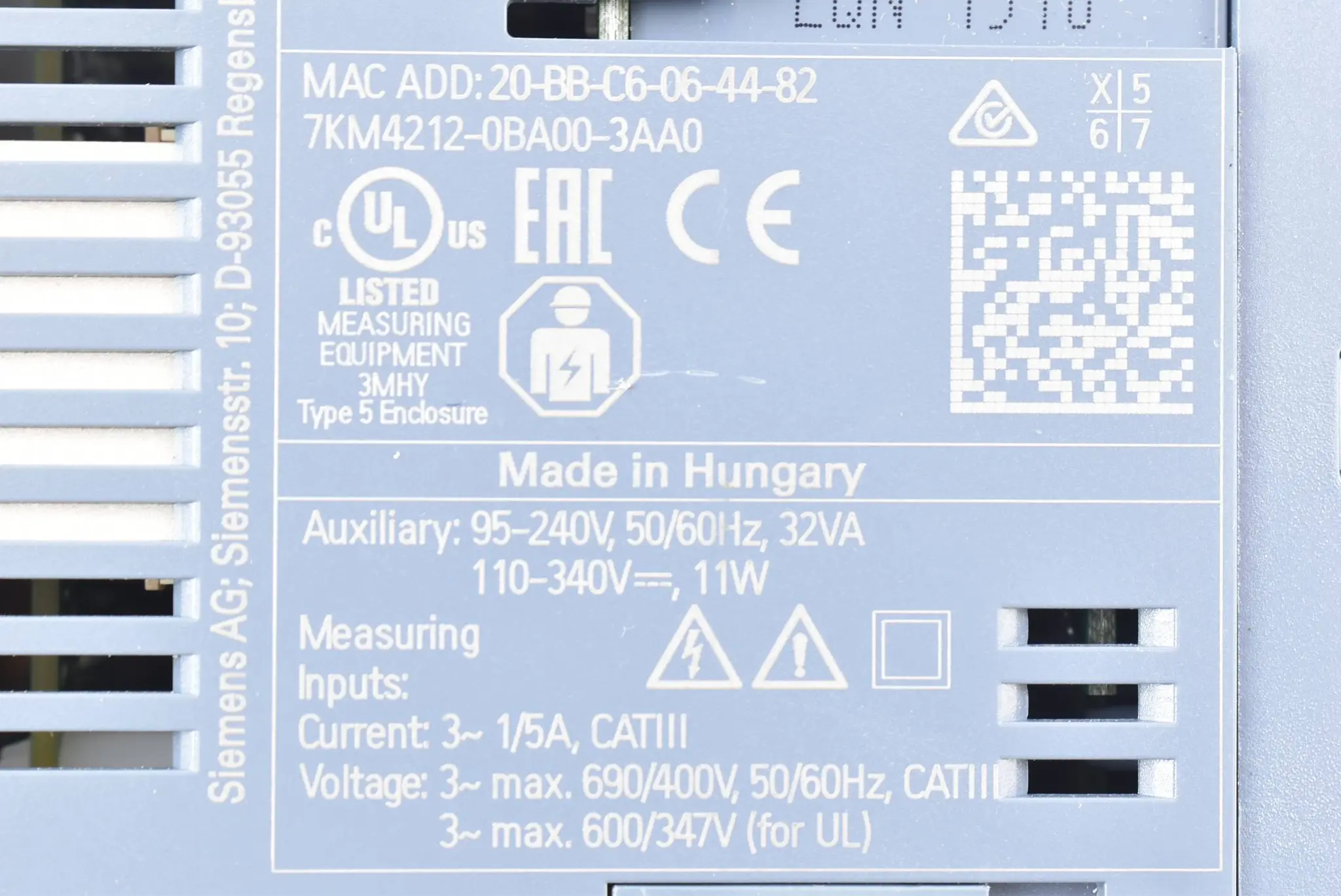 Produktfoto 1 von Siemens sentron PAC4200 Messgerät 7KM4 212-0BA00-3AA0 ( 7KM4212-0BA00-3AA0 ) E4