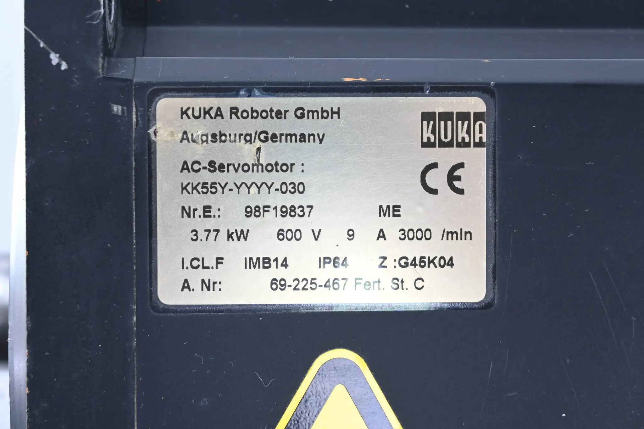 Produktfoto 1 von Kuka AC-Servomotor KK55Y-YYYY-030 ( 69-225-467 )
