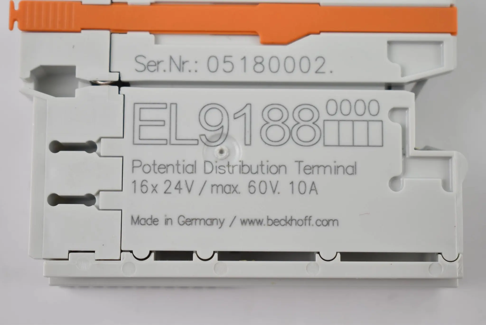 Produktfoto 1 von Beckhoff Potenzialverteilungsklemme 16 x 24 VDC EL9188 ( EL 9188 )